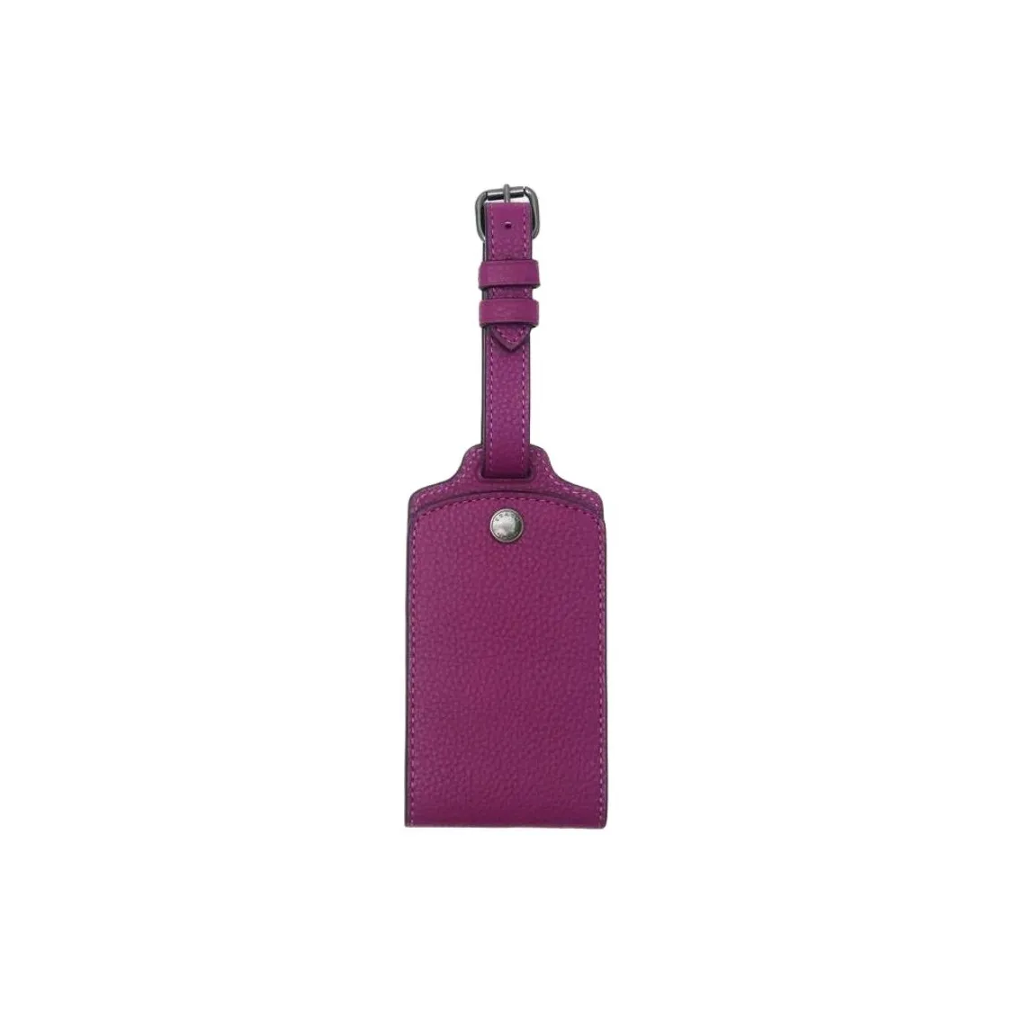 COACH Pebbled Leather Luggage Tag Bag Accessory Unisex Rose Red