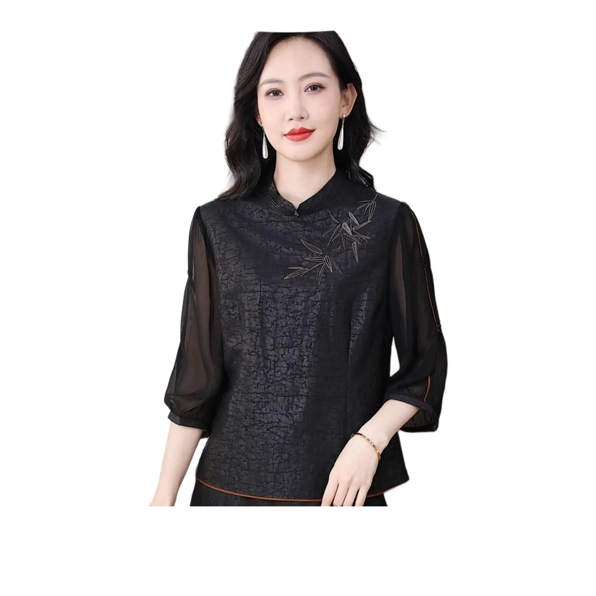 Yi Mengyuan Silk Shirt Women's Black