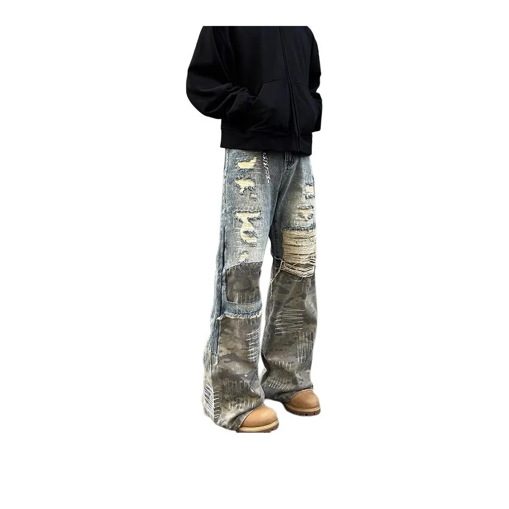 MGXEK Jeans Unisex Camouflage