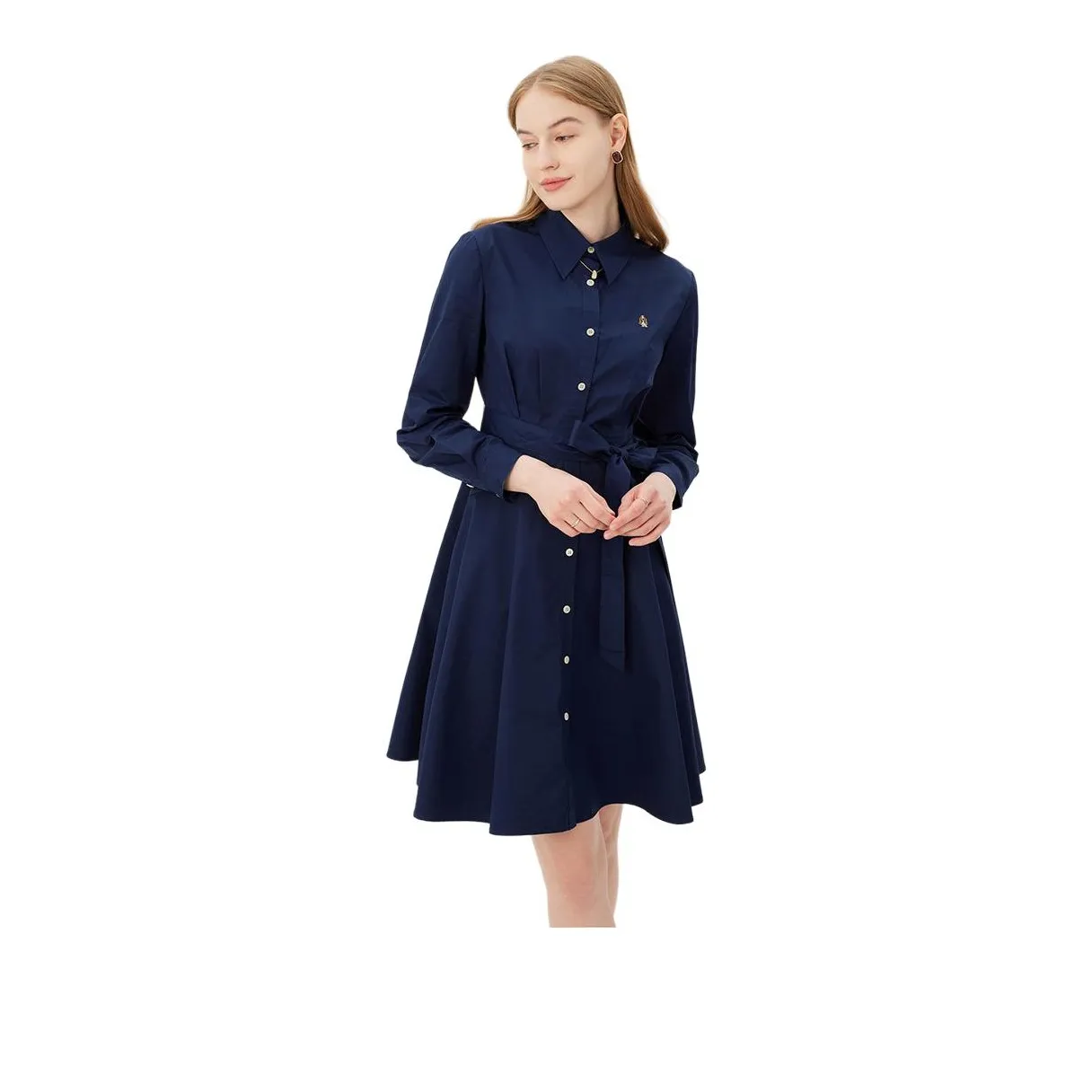 Hush Puppies Long Sleeved Dress Women's Dark Blue