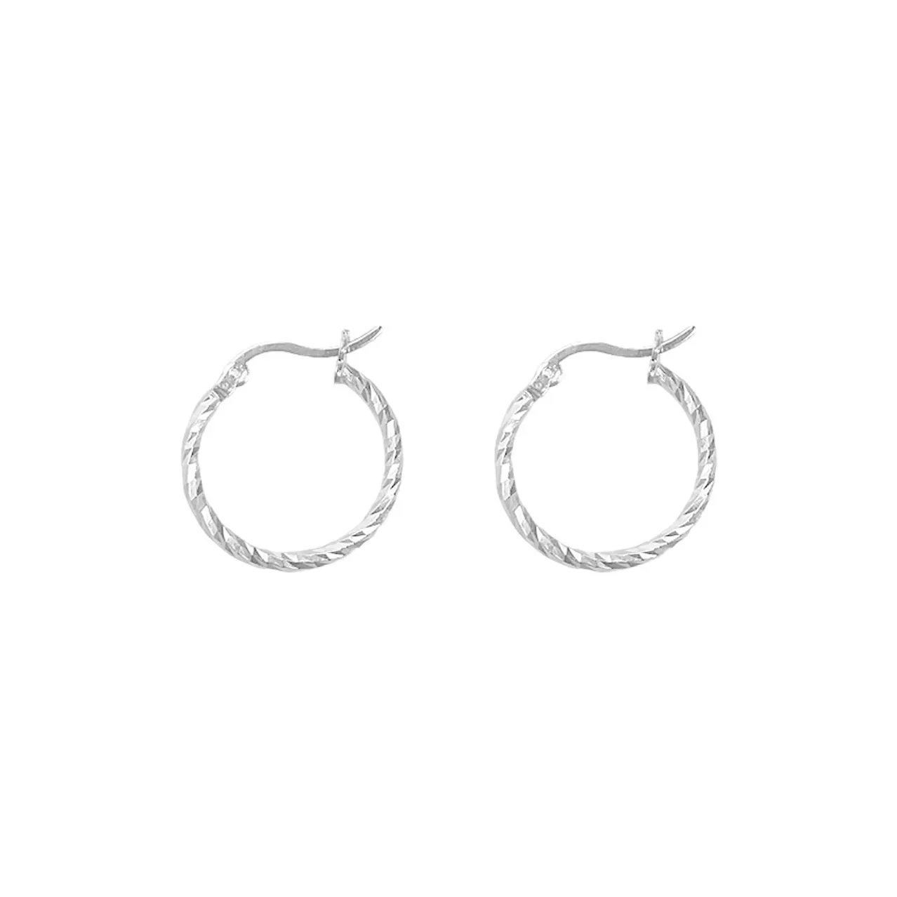 Sanpowa 925 Sterling Silver Hoop Earrings Women's