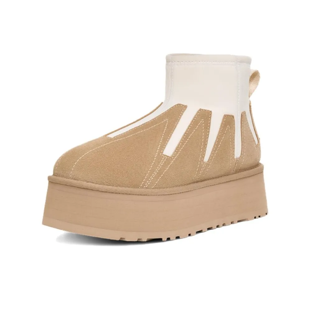 UGG CLASSIC MINI DIPPER Sunwave Термический Устойчивый к истиранию Короткий Снегокат Унисекс Горчичный
