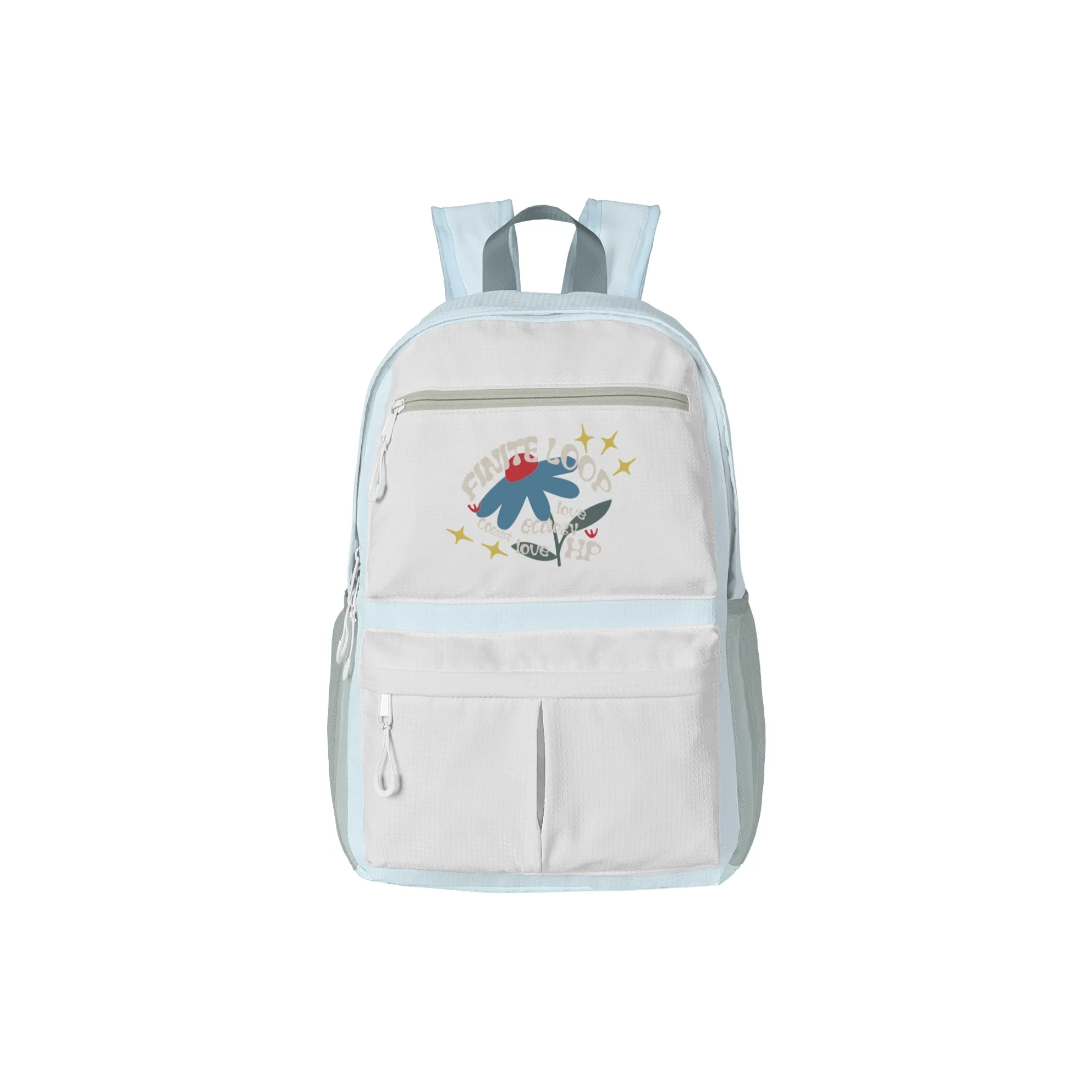 FINITE LOOP Bote Bottle Eco-Friendly Fabric Backpack Regular Unisex Green Gray