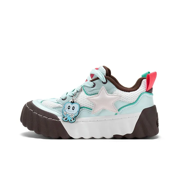 STARTER Картофельные чипсы Обувь Противоскользящая Устойчивая к износу Низкий Топ Скейтборд Кроссовки Женские Циановый