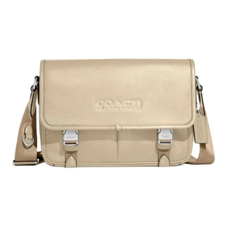 COACH League Кожа Сумка через плечо Большая Мужская Айвори