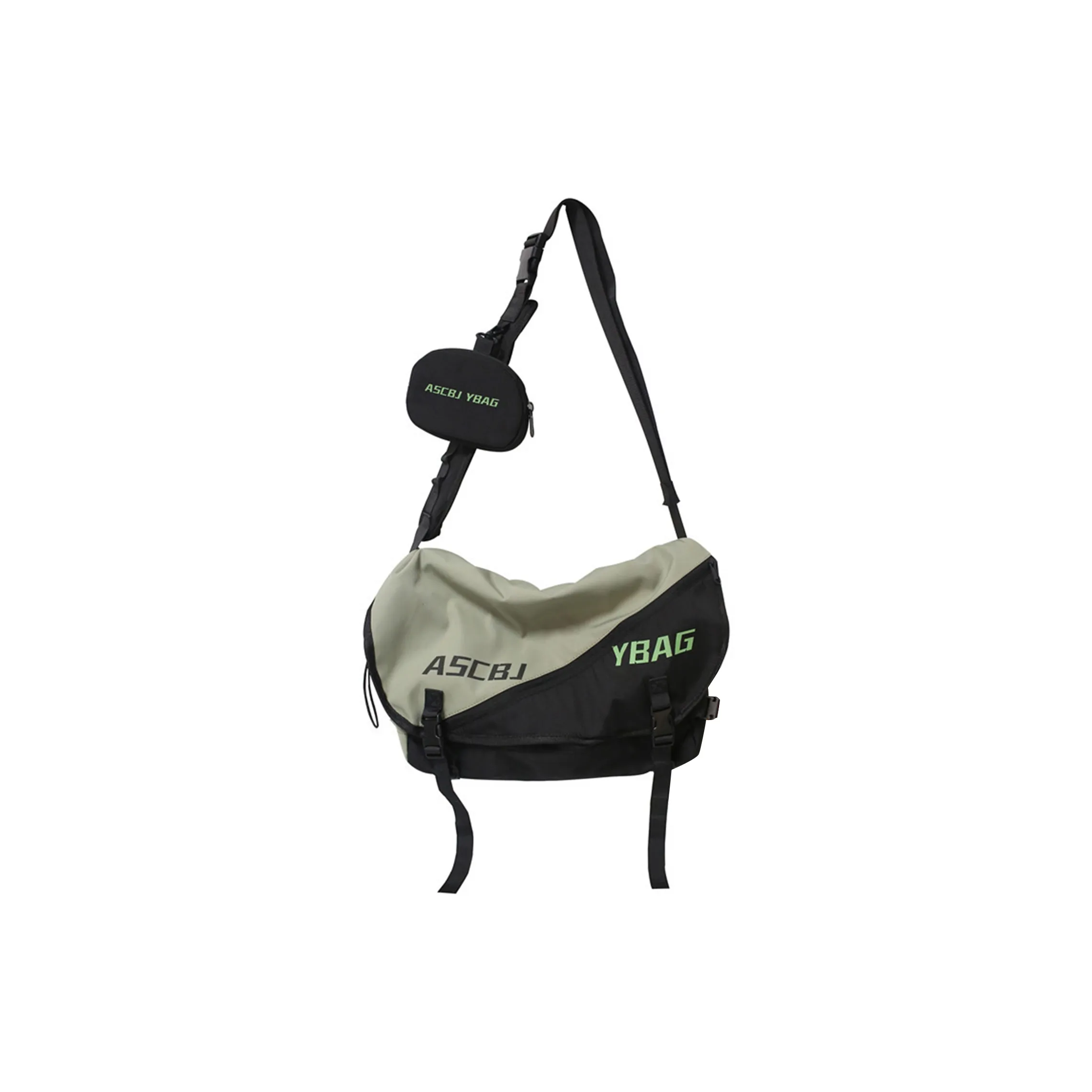 TAKI Nylon Lightweight Casual Flap Cycling Crossbody Bag Shoulder Bag Unisex White/Green/Red/Blue