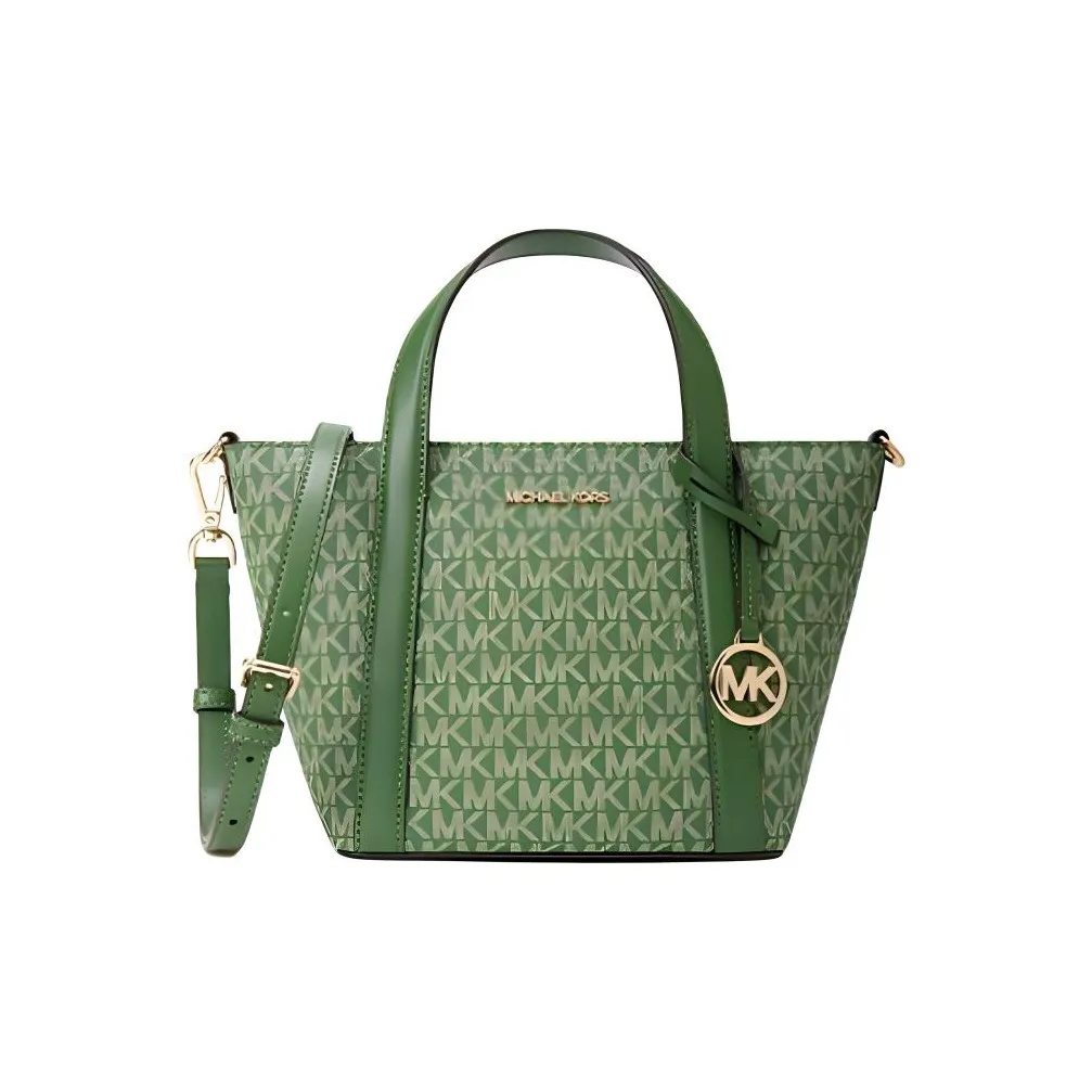 MICHAEL KORS Artificial Leather Tote Bag, Shopping Bag, Shoulder Bag, Crossbody Bag, Handbag Trumpets Women's Green