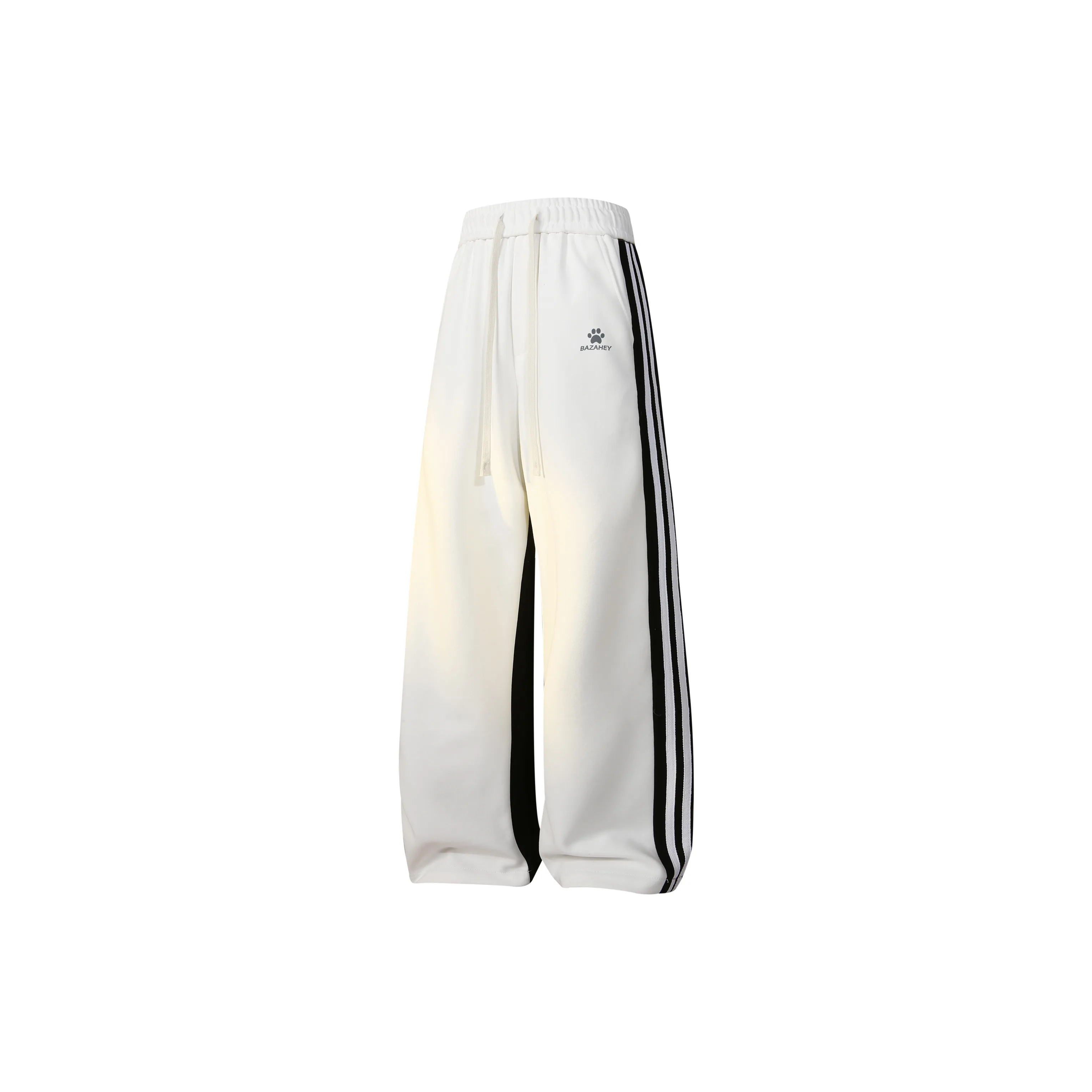 Supremo Cat Knitted Sports Pants Unisex Black White