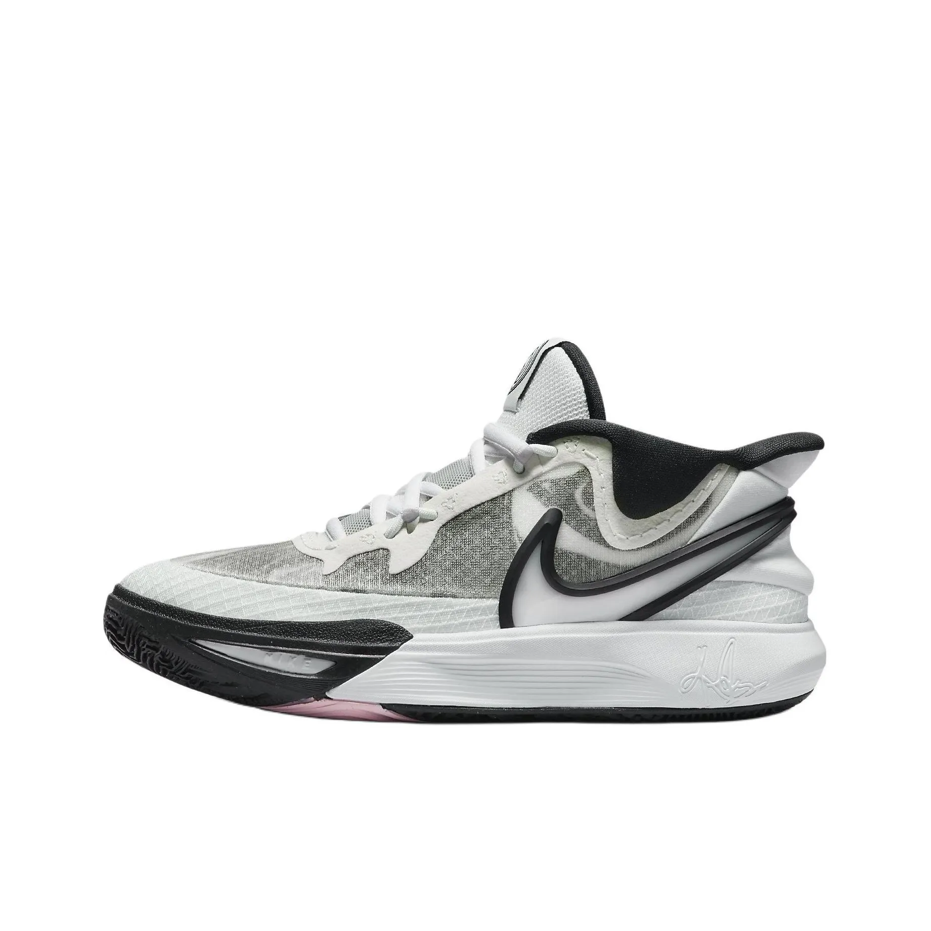 Nike Kyrie 8 Slip-resistant Abrasion-resistant MID Топ Детские Баскетбольные кроссовки Белый Черный