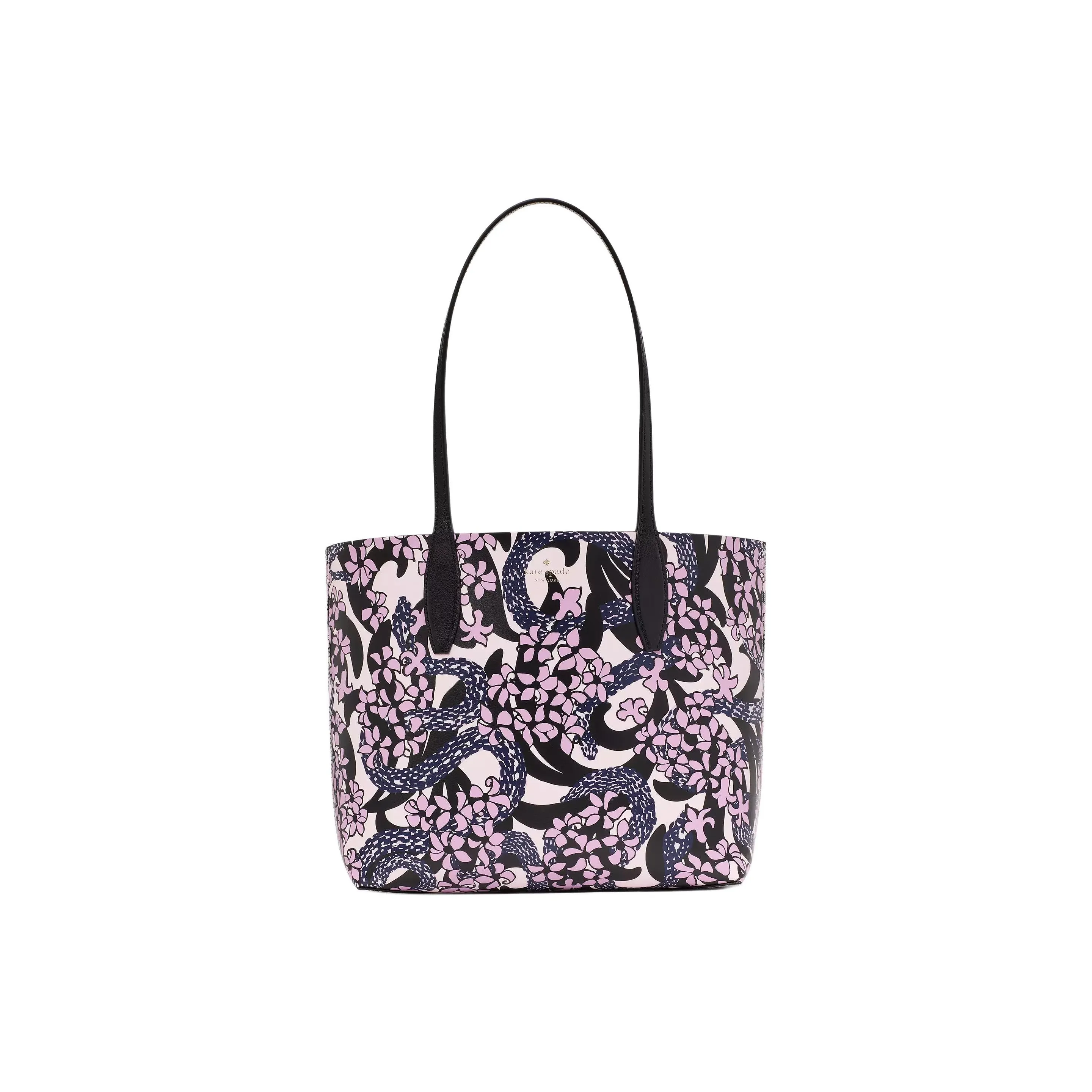 Kate Spade PVC Tote Bag Shopping Bag Shoulder Bags Women's Pink & Black