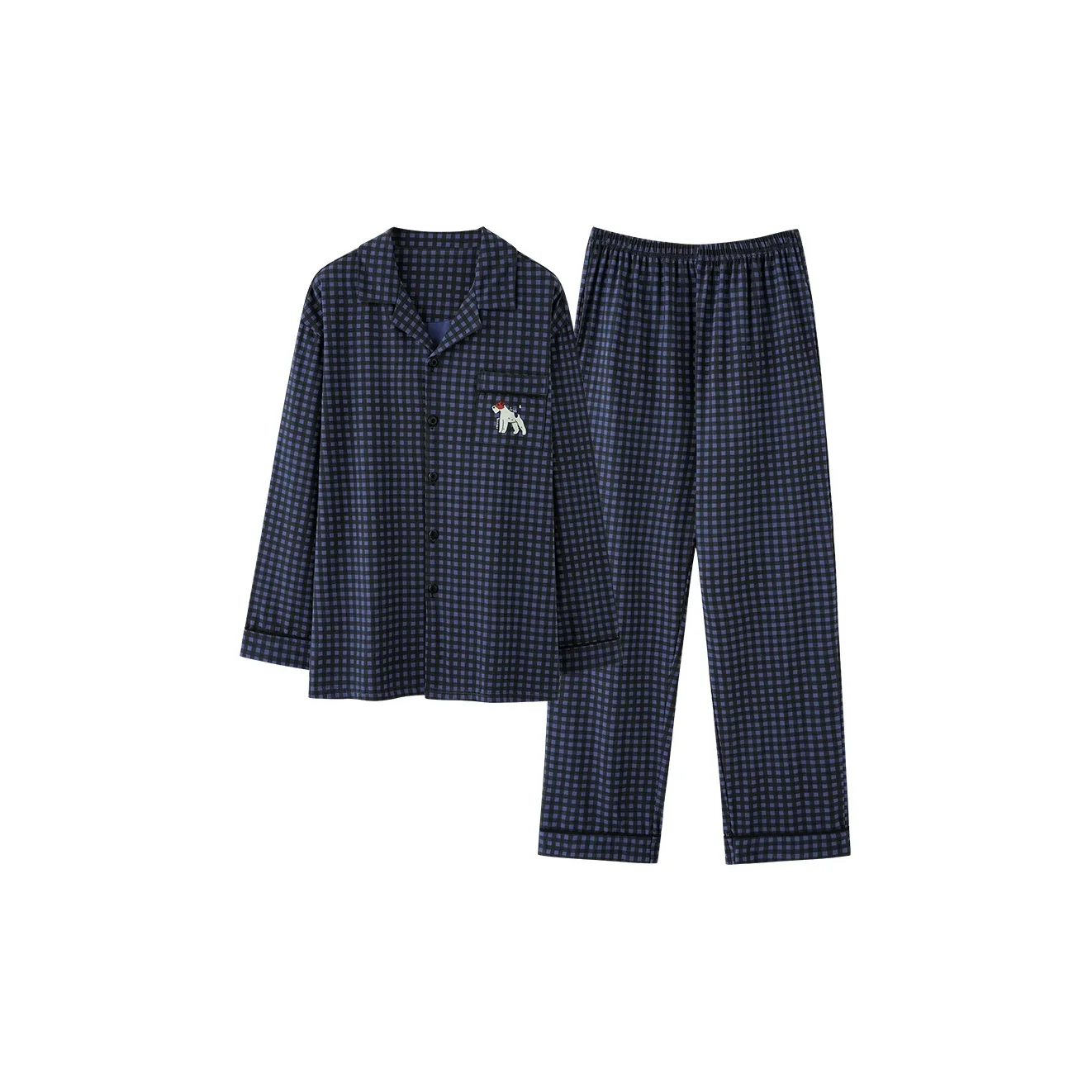 XIAFENYAN Пижамный комплект унисекс темно-синий