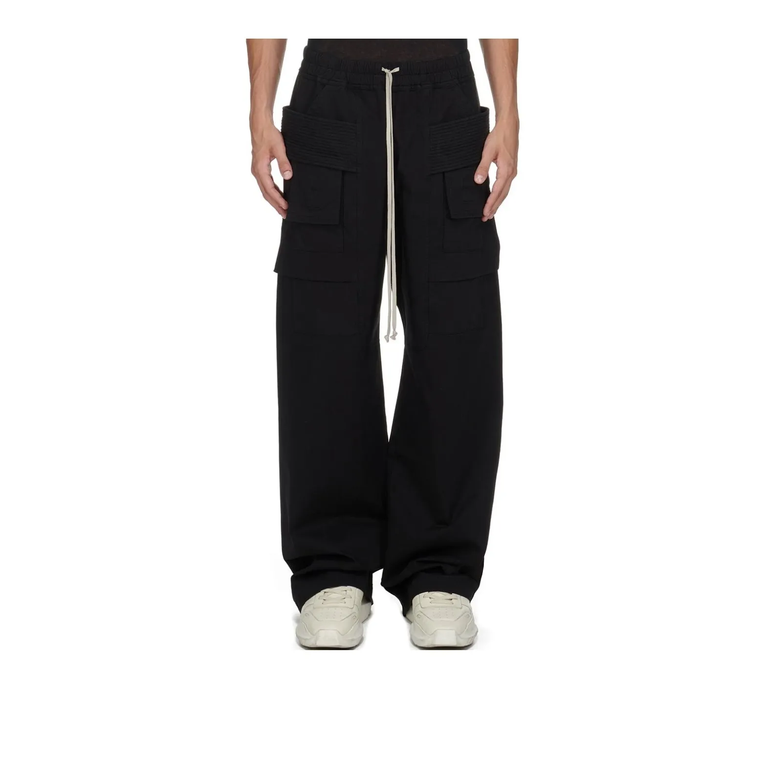 Rick Owens DRKSHDW Porterville Creatch Wide Drawstring Cargo Trousers