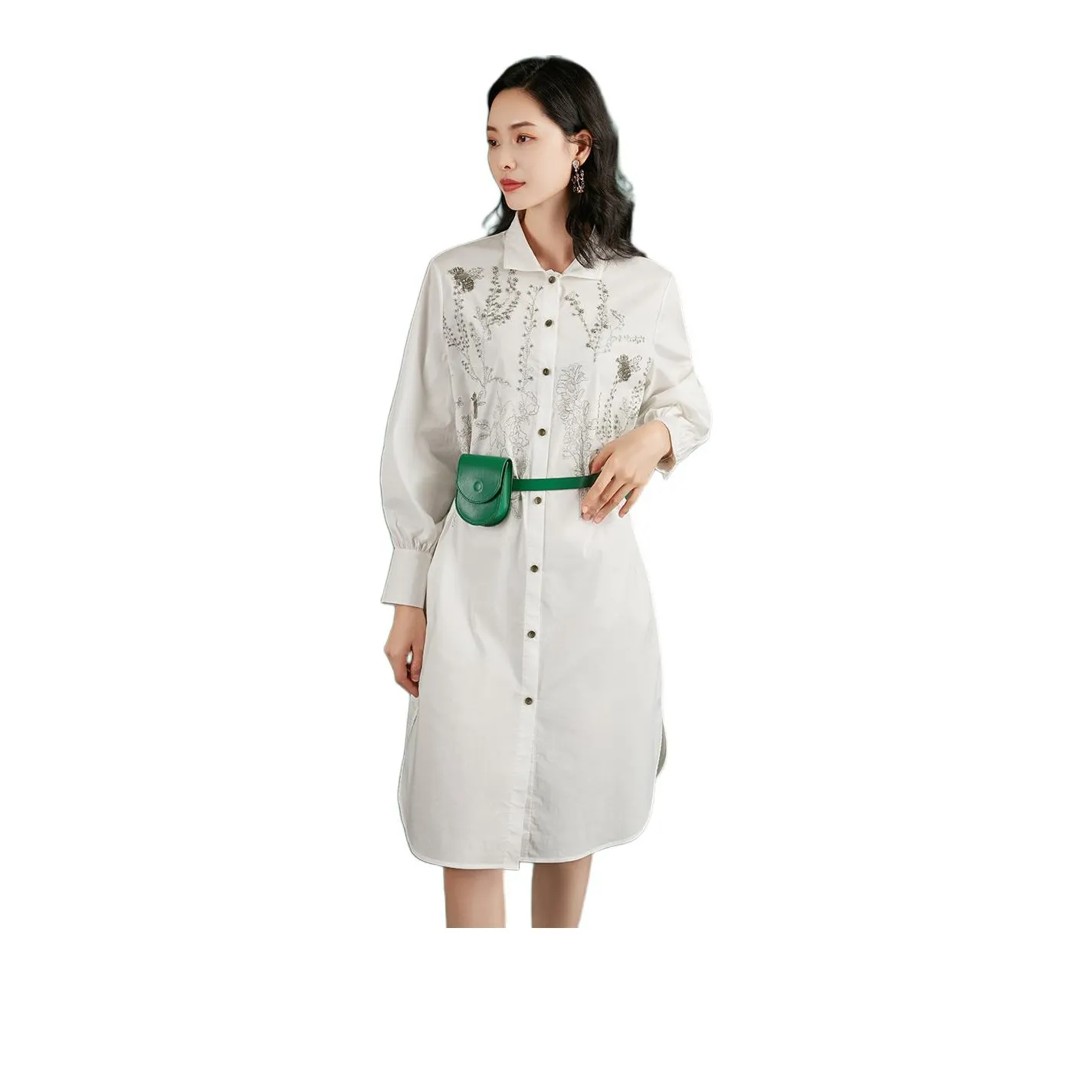BBLLUUEE Long-Sleeved Dresses Women's White