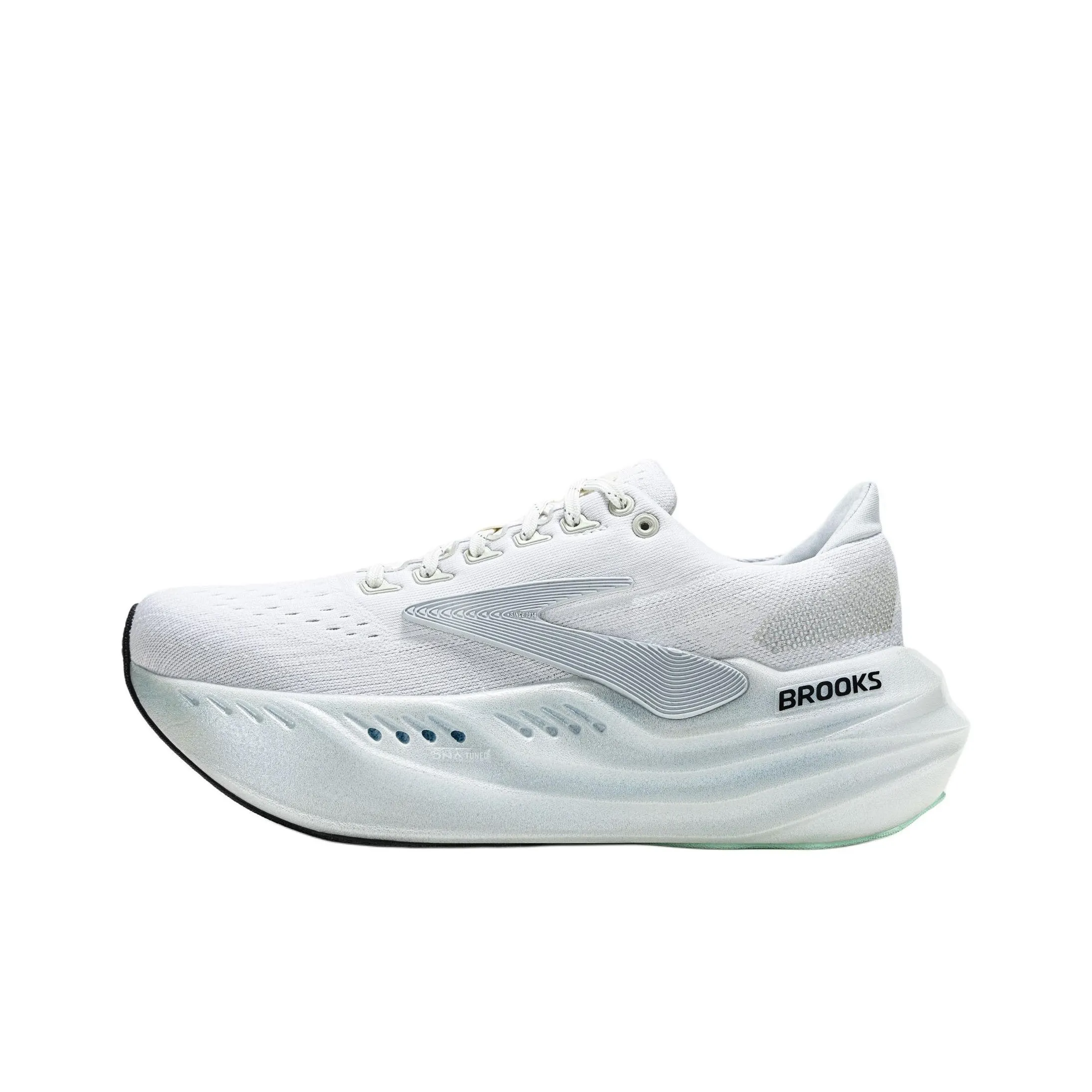 Brooks Glycerin Ma Cushioning Abrasion Resistant Breathable Low Top Running Shoes Nylon's White