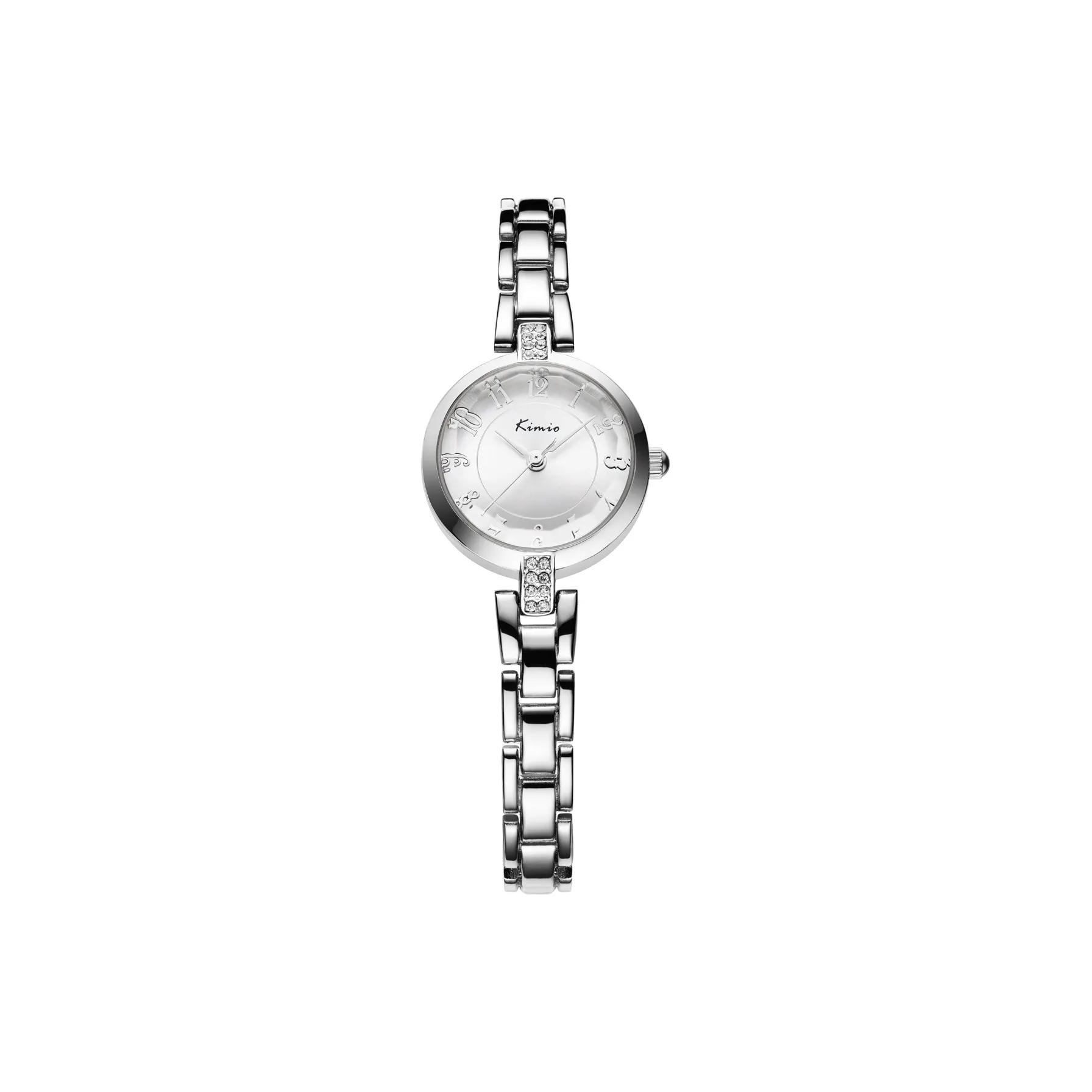 Kimio Golden Beige Euro Кварцевый механизм Сплав Ремешок Часы Женские Белый Циферблат