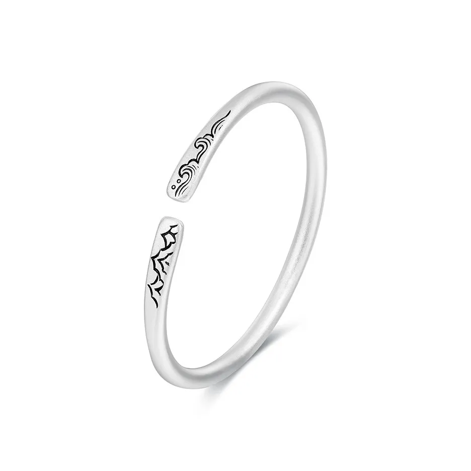 Diamond International Foot Silver 990 Bangles Unisex