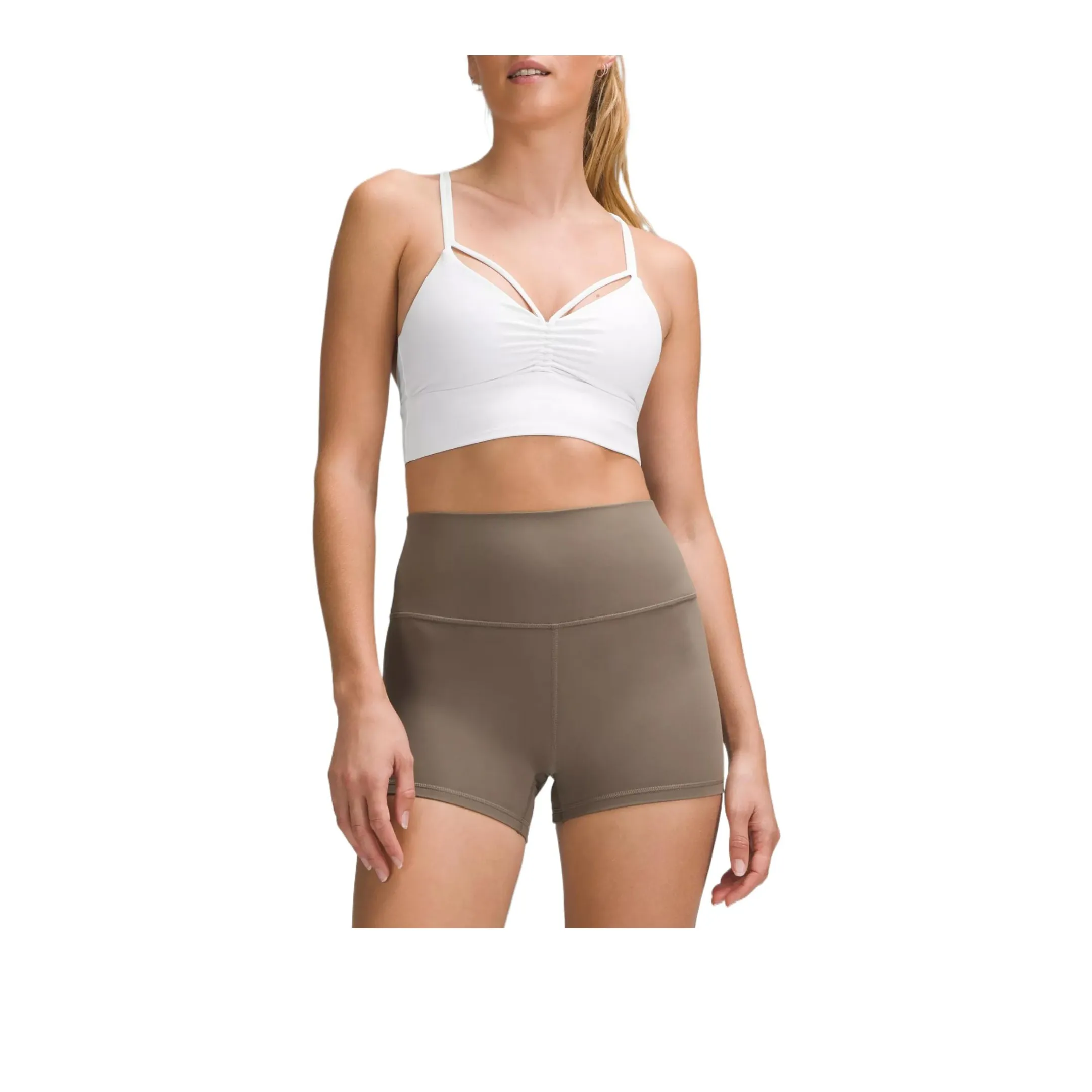 Lululemon Nulu Strappy V-Neck Yoga Bra Light Support A/B Cup Sports Underwear Women's