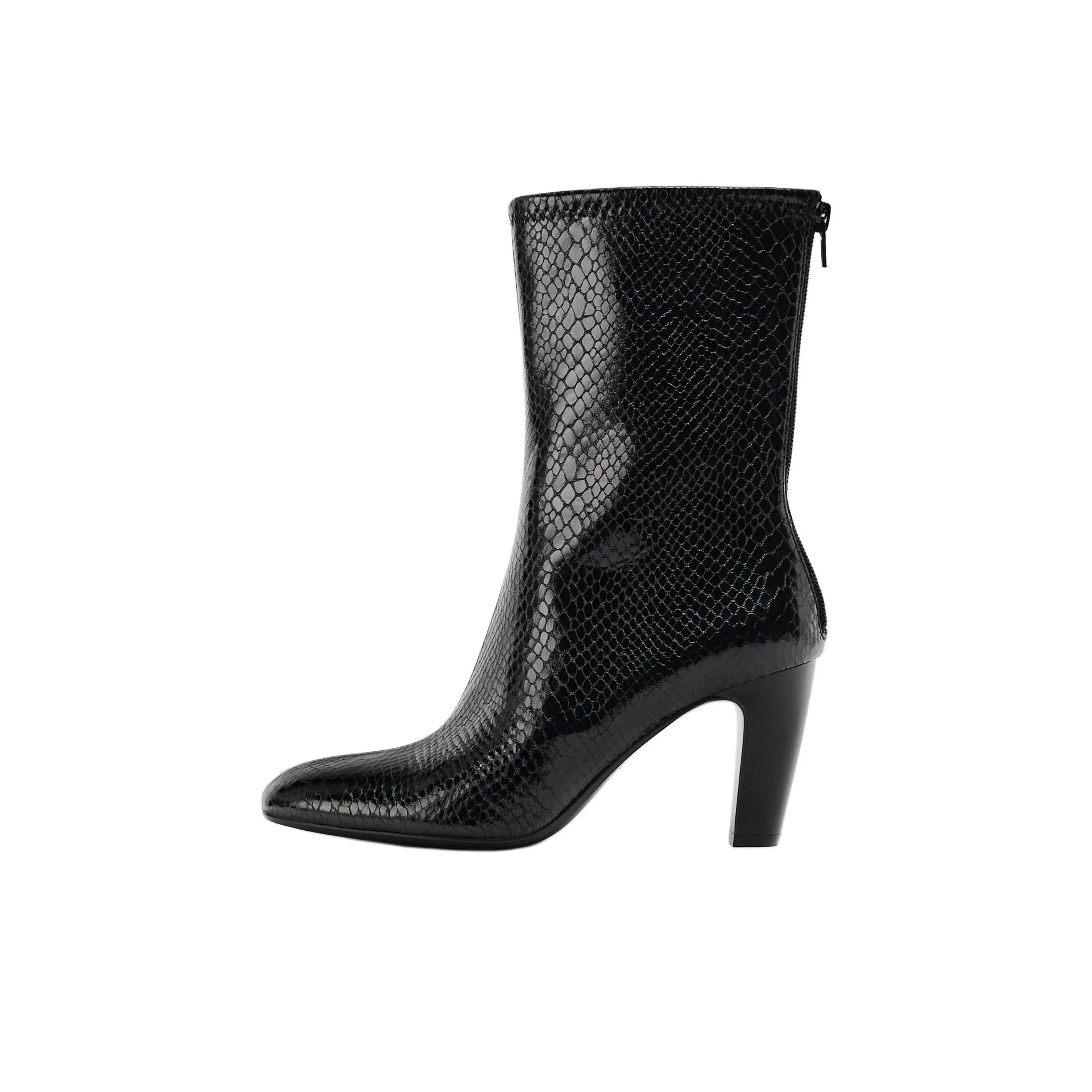 ZARA Ankle Boots 8cm Women's Black