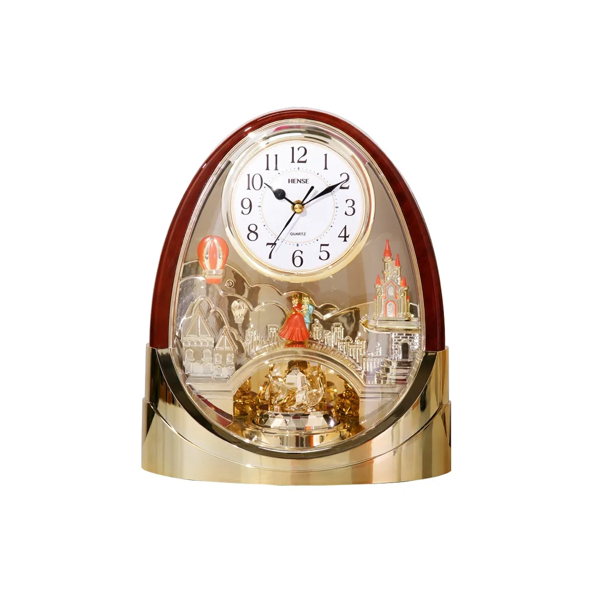 HENSE Кварцевый механизм пластик настольные часы унисекс белый циферблат HD4212