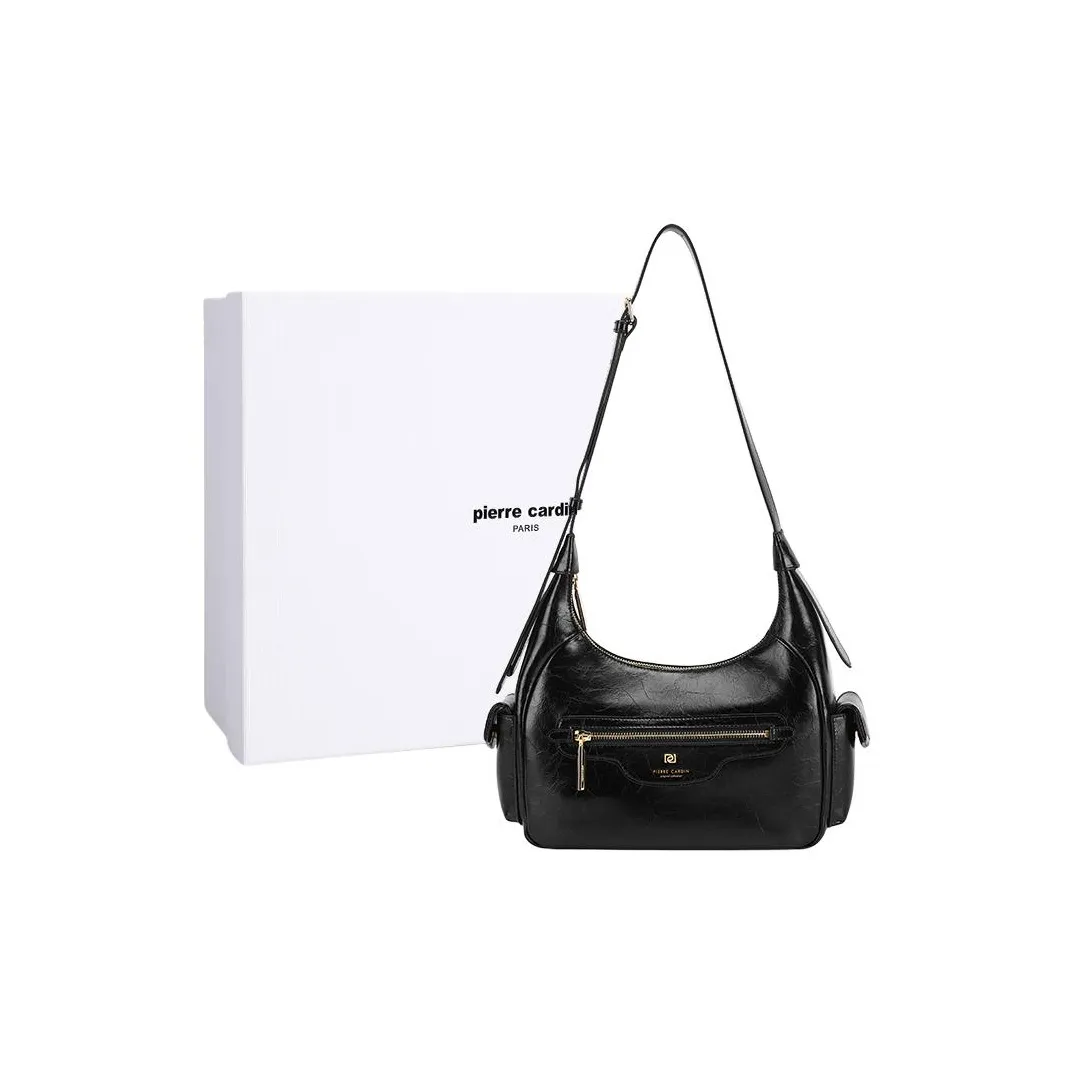 PIERRE CARDIN Сумка через плечо из коровьей кожи сумка на плечо обычная женская черная коричневая шоколадная