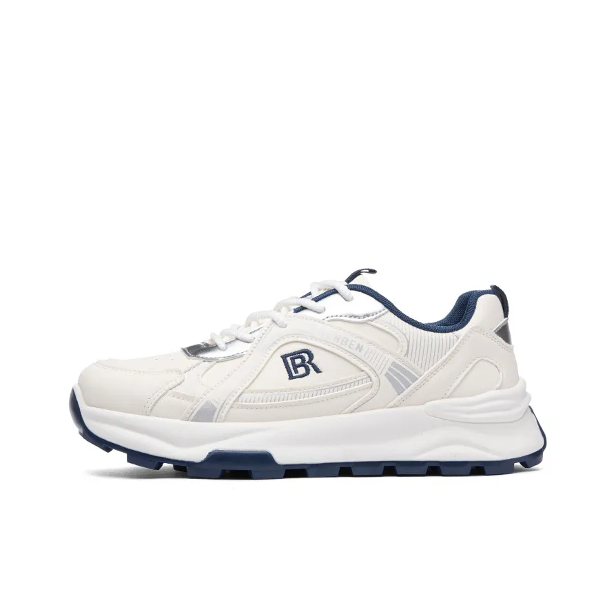 RENBEN Износостойкий и Легкий Низкий Топ Повседневная Обувь Мужская Белый Темно-Синий