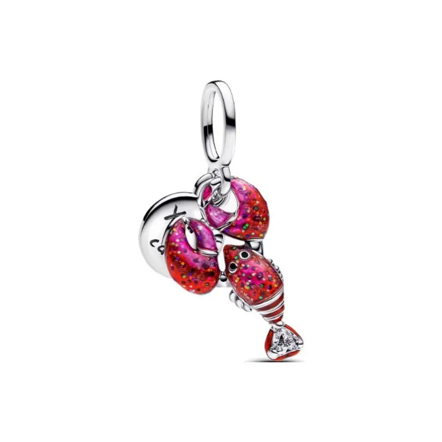 Pandora 925 Sterling Silver Pendants Women's Red