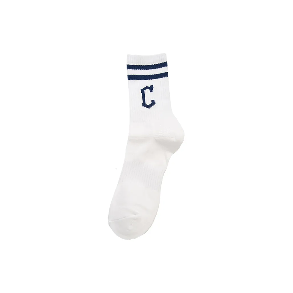 MLB Cleveland Indians Team Mid Calf Socks Unisex 1 Pack Ecru