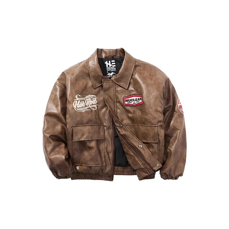 NUCLEAR EXPLOSION Пуховая куртка Мужская Кофейного цвета