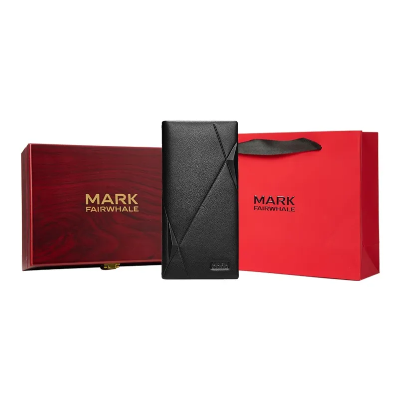 FAIRWHALE Кошелек из натуральной коровьей кожи мужской черный