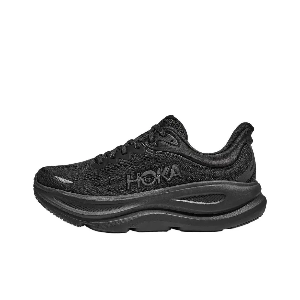 HOKA ONE ONE Bondi 9 Anti Slip Wear Resistant Low Top Running Shoes Men's Black