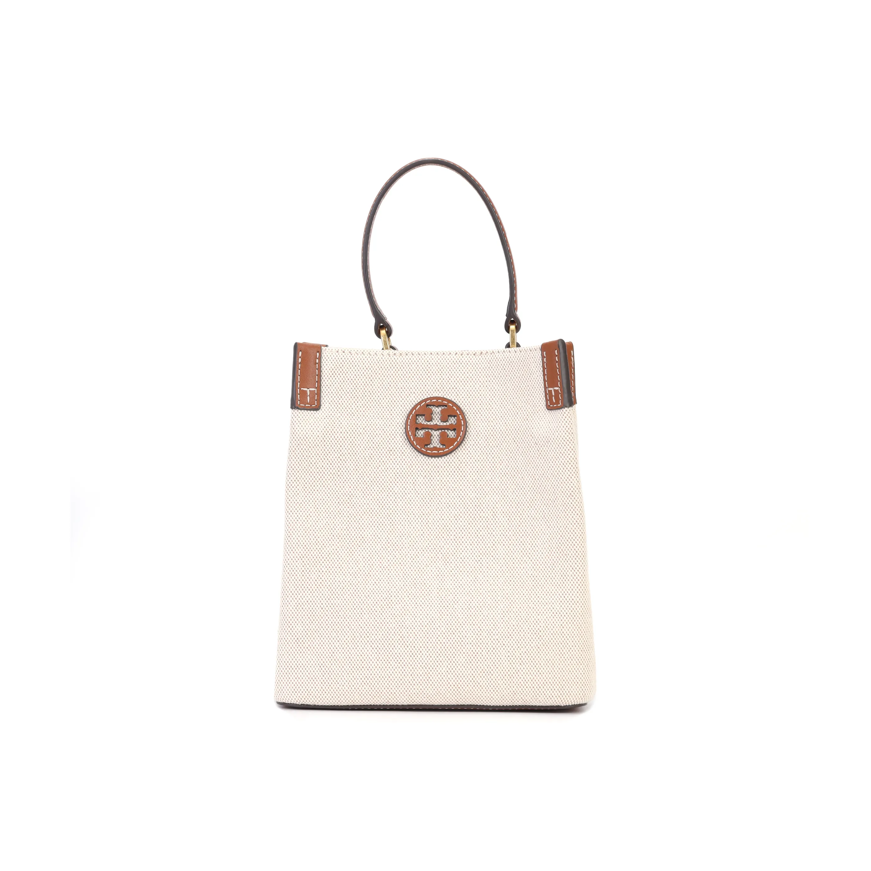 TORY BURCH Canvas With Leather Quality Bucket Bag, Shoulder Bag, Crossbody Bag, Handbag Regular Women's