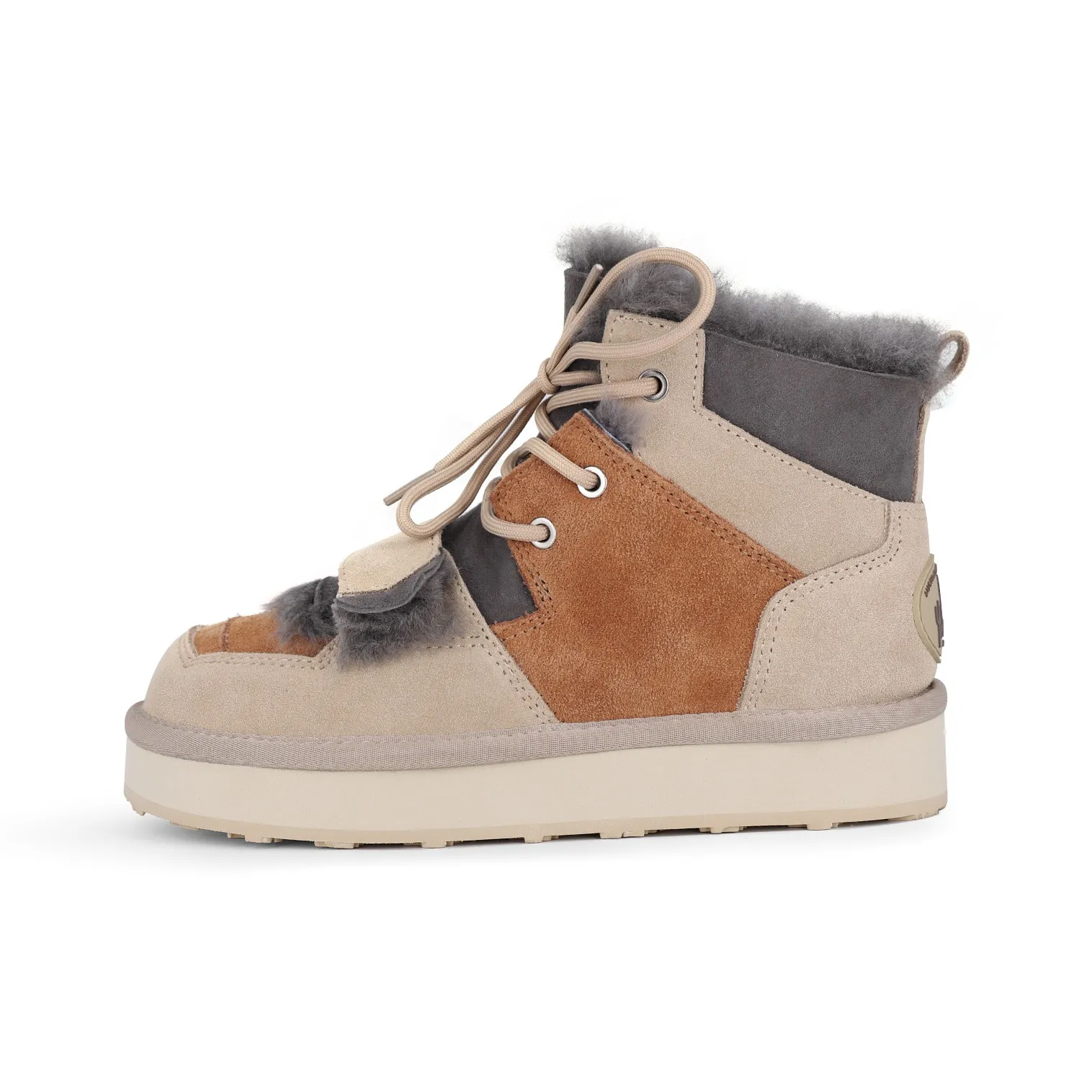 YELLOW EARTH NATURAL PRODUCTS Boolean BOOL Цветовой блок Короткий Сноубутсы Женские Каштановый