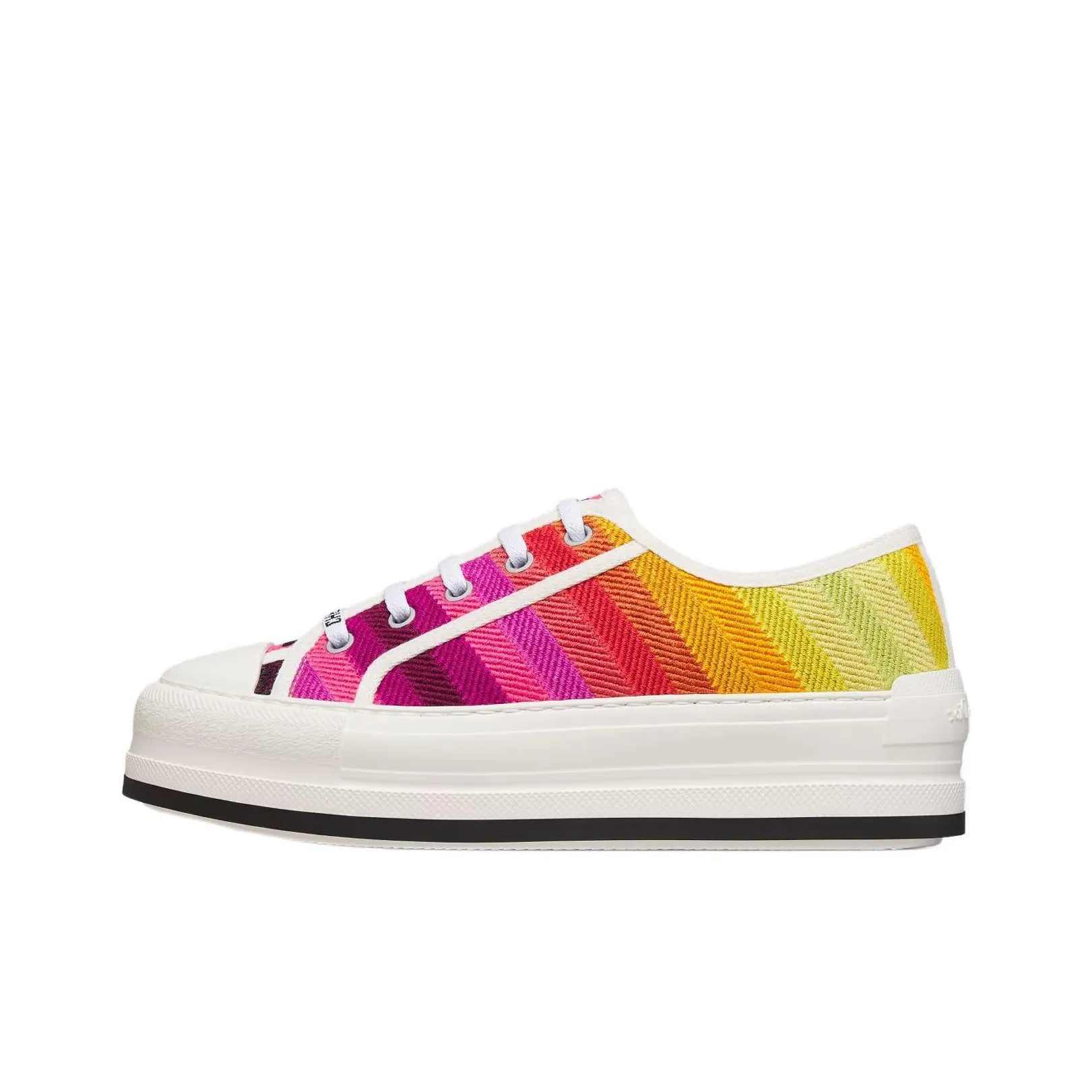 DIOR Miss Dior Walk'n Low Top Canvas Shoes Women's Pink Yellow