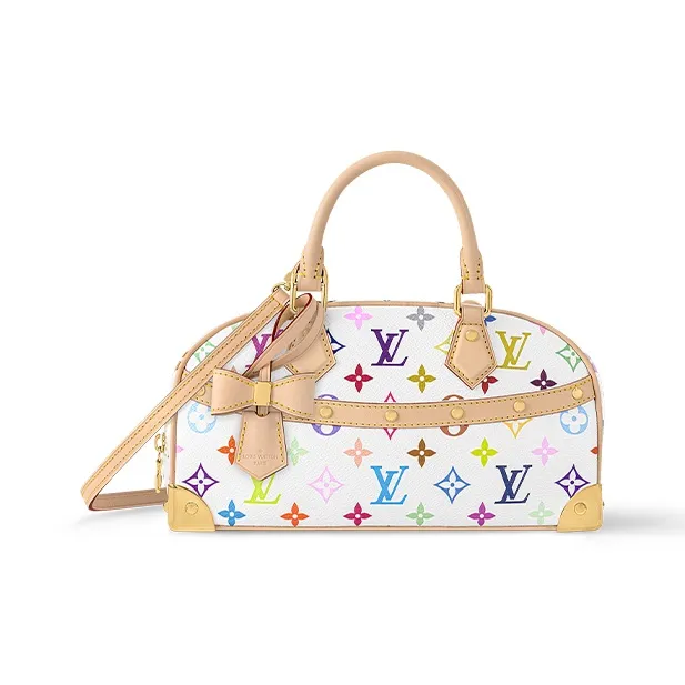 LOUIS VUITTON X Takashi Murakami Handbag East West White Multicolored