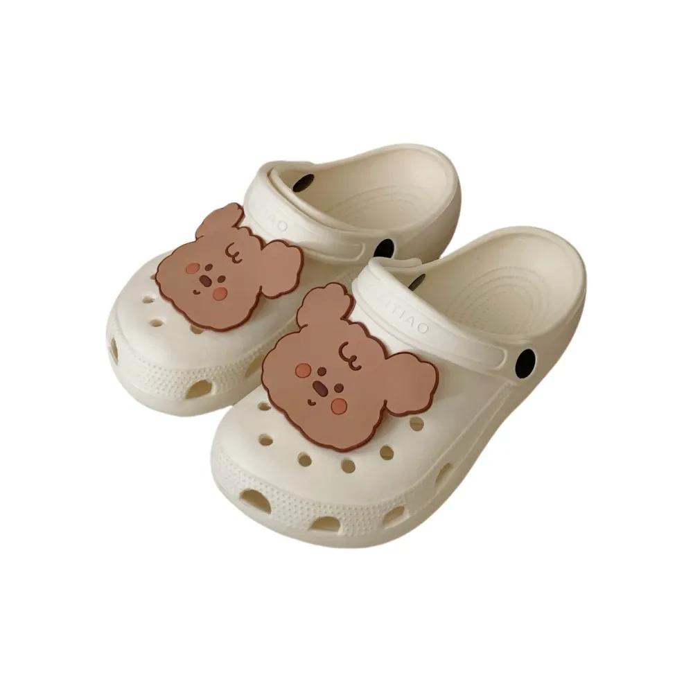 Thin Strips Slippers Unisex, Cream White