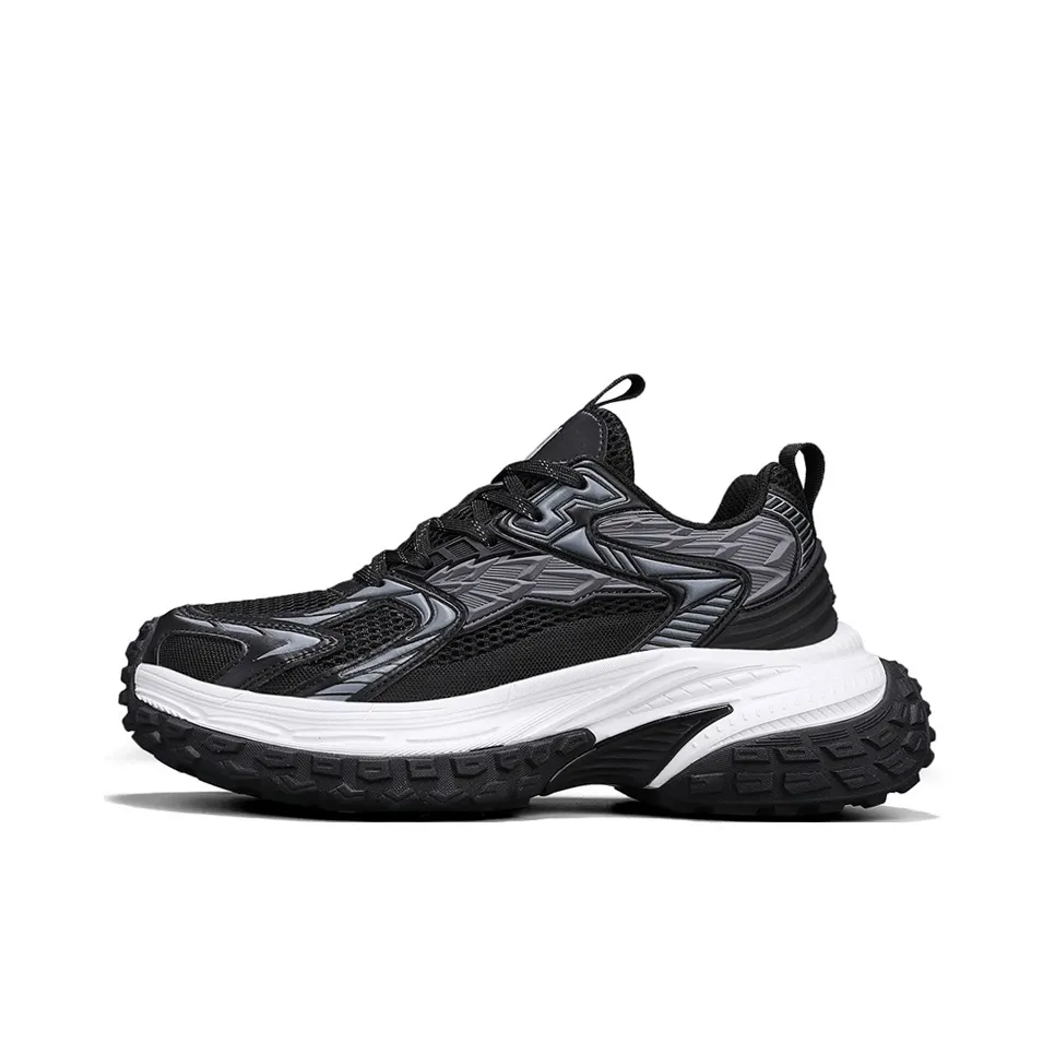 NFL Philadelphia Eagles Height Increasing Wear-Resistant Breathable Slip-Resistant Low-Top Chunky Sneakers Unisex Black