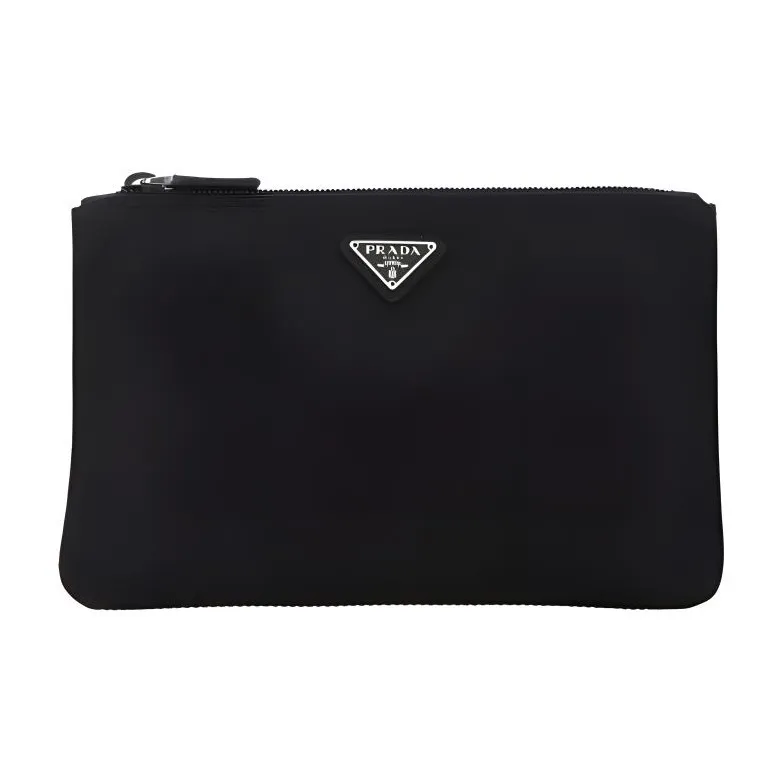 PRADA Nylon Makeup Bags Clutches Women's Black