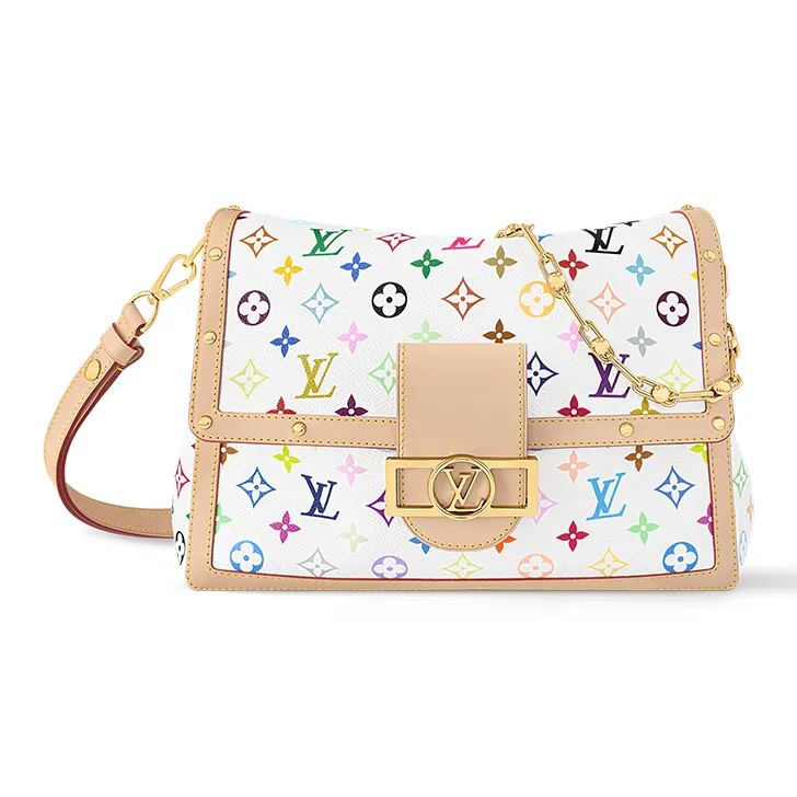LOUIS VUITTON X Takashi Murakami Dauphine Soft Gm White