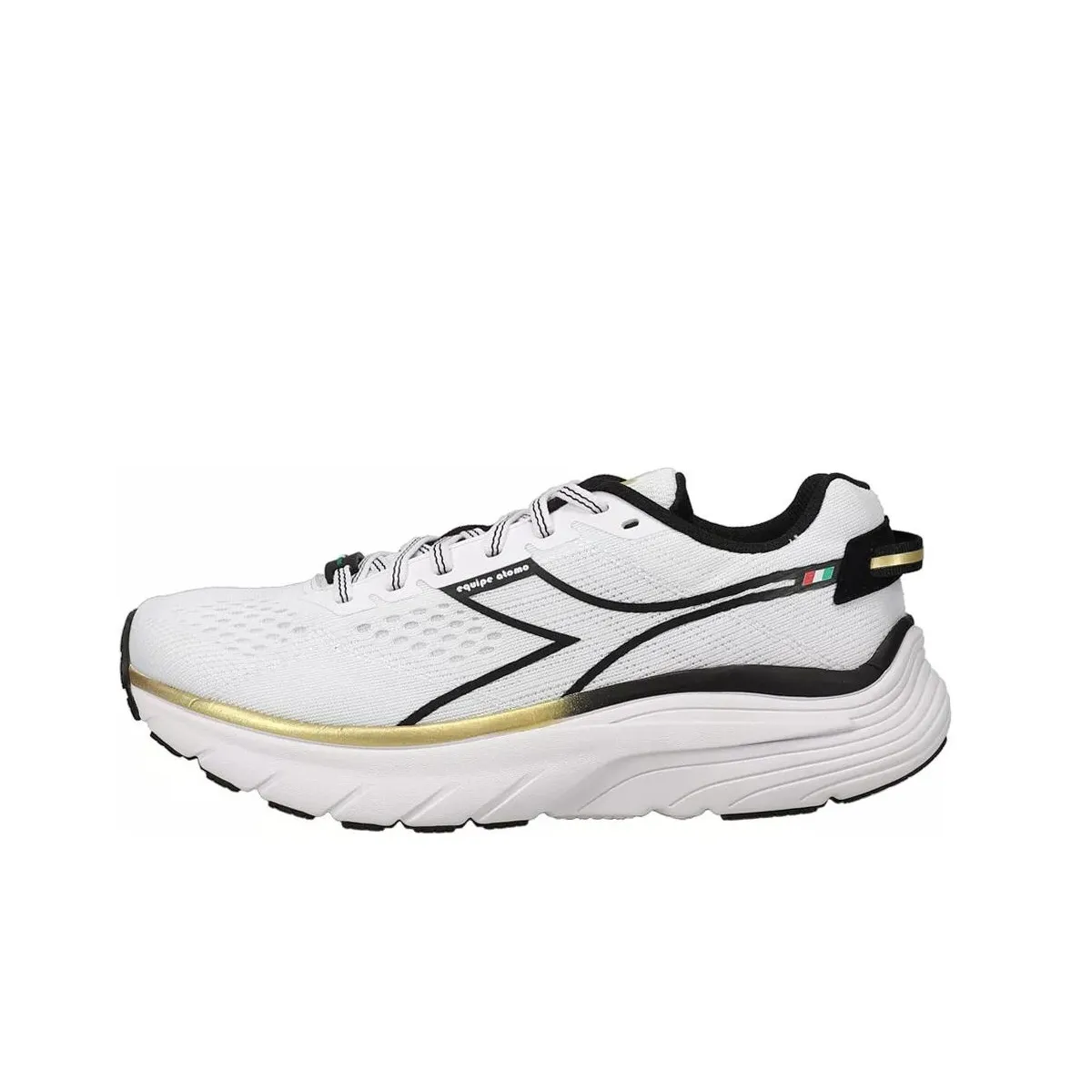 Diadora Anti Slip Wear Resistant Low Top Casual Running Shoes Men's White