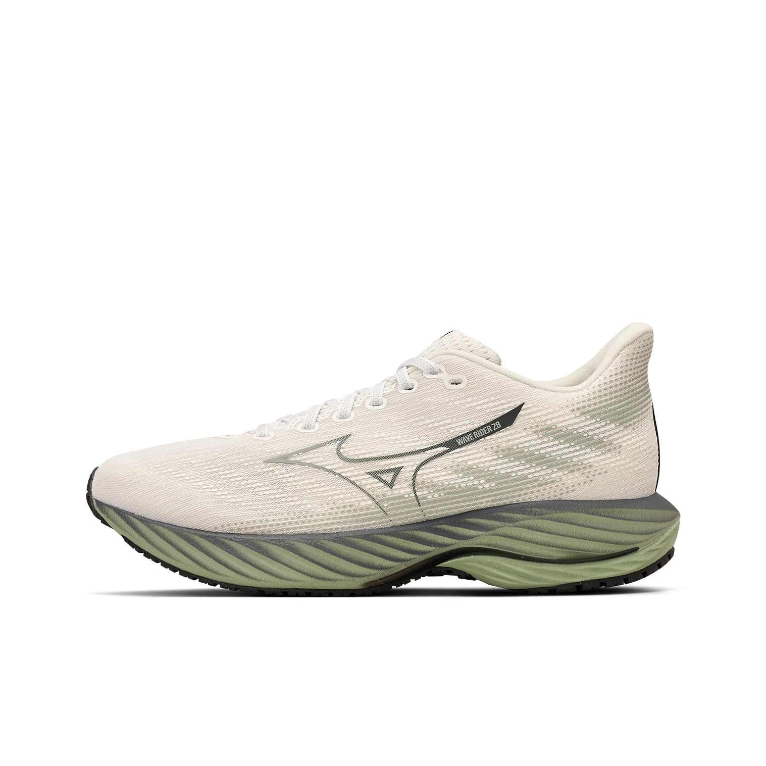 Mizuno Wave Rider 28 Low Топ Повседневный Тренировки Бег на длинные дистанции Спринт Городской Коммутирование Беговые кроссовки Унисекс Зеленый