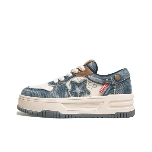 TTKJ Кроссовки для скейтбординга Low Top Промытый синий Женские