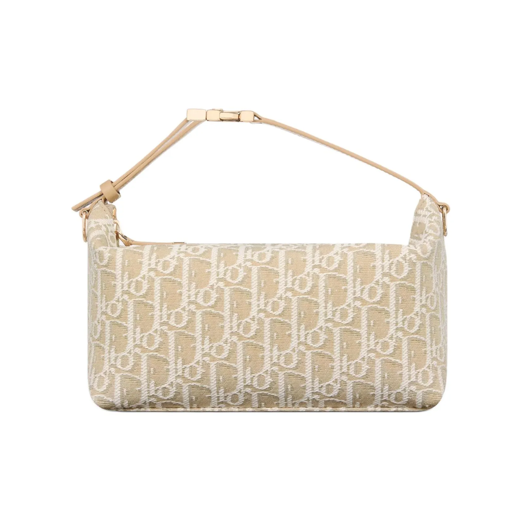 DIOR Travel Cotton One Shoulder Handbag Medium Size Women's Natural