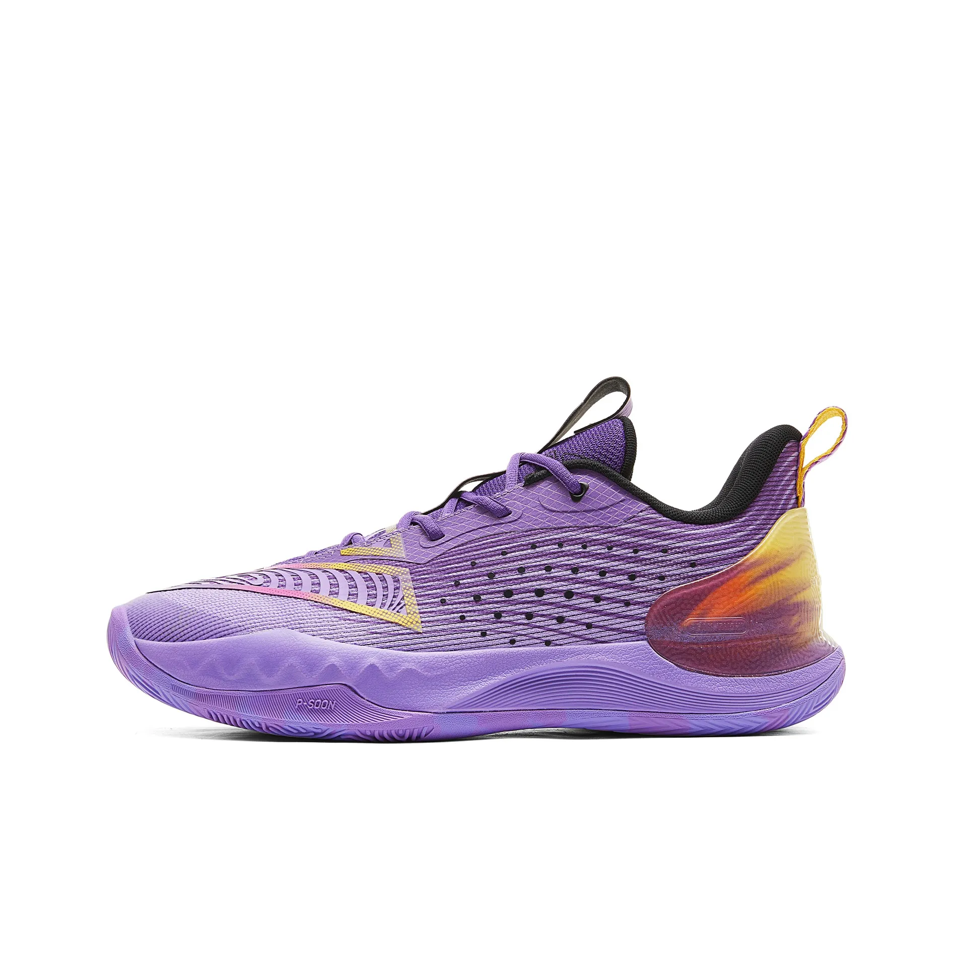 PEAK Basketball Shoes Men Low Top Purple Flower Yarn