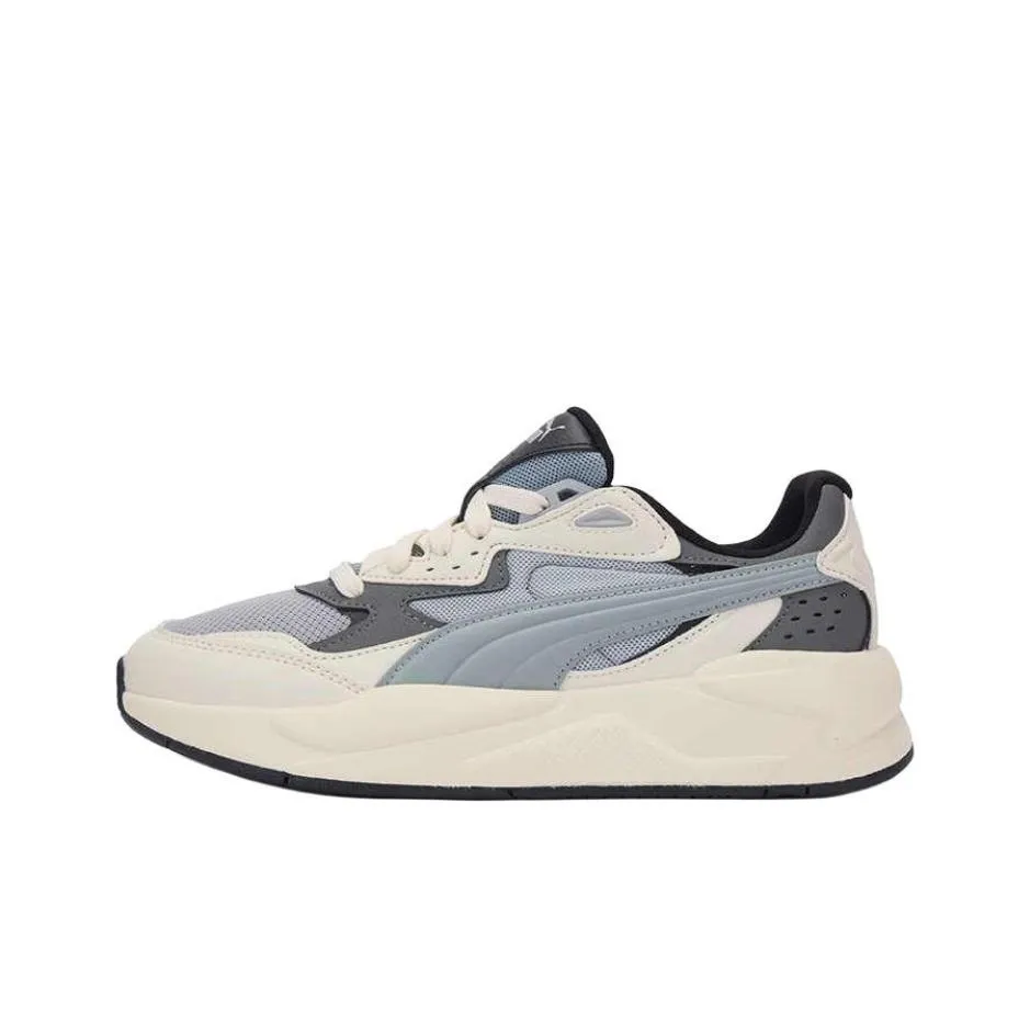 PUMA X Ray Speed Anti Slip Wear Resistant Low Top Casual Shoes Unisex White Gray