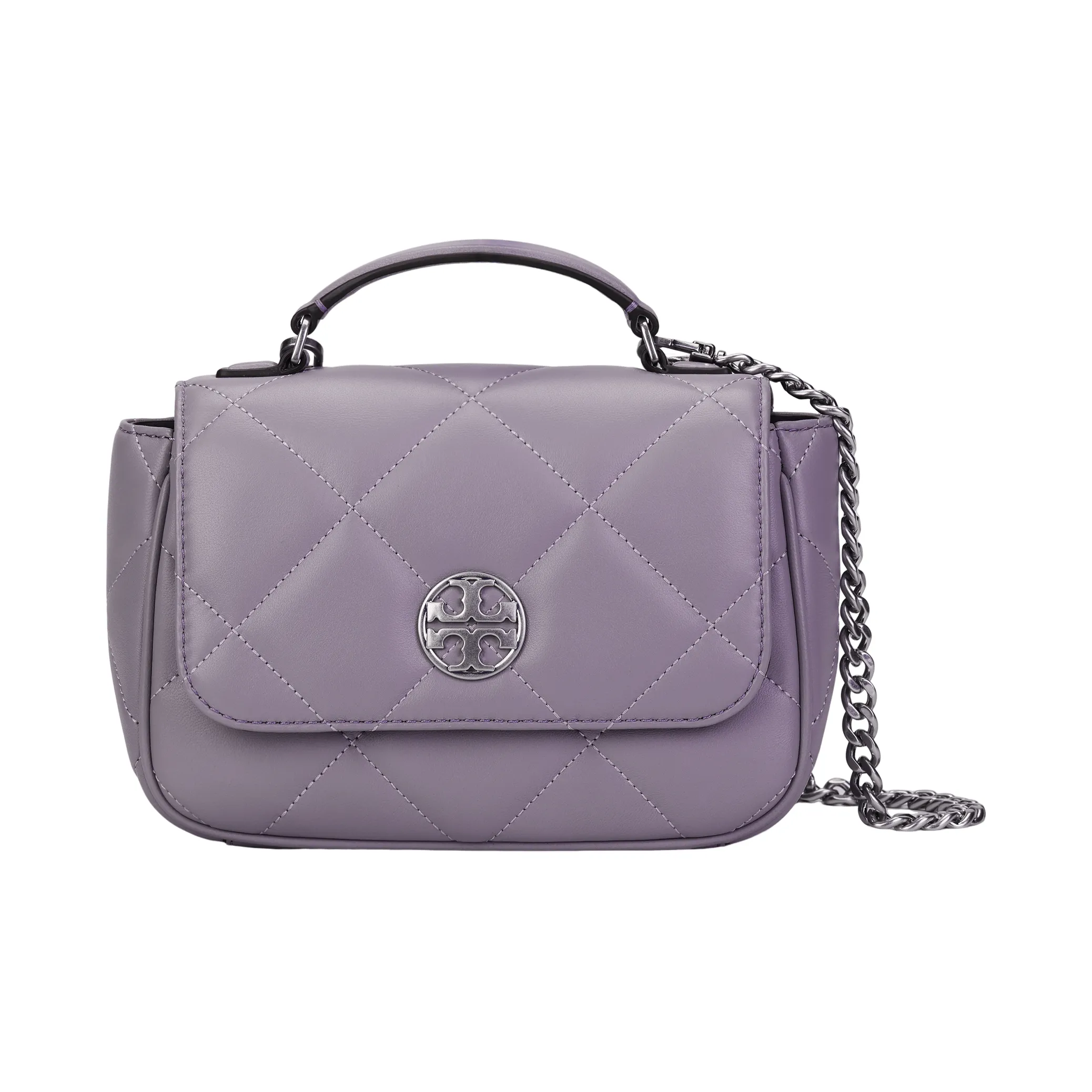 TORY BURCH Sheepskin Messenger Bag Shoulder Bag Crossbody Bag Handbag Women's Purple