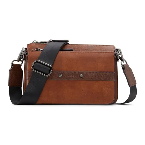 ALDO Artificial Leather Crossbody Bag Medium Size Men's Mixed Color