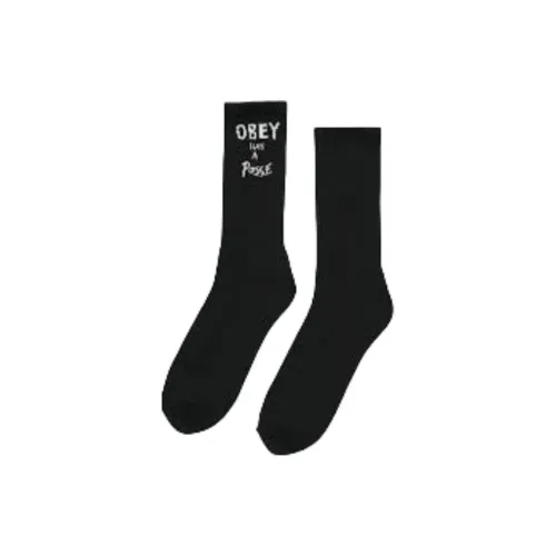 Obey 1 шт Черные Мужские Носки до икры MID