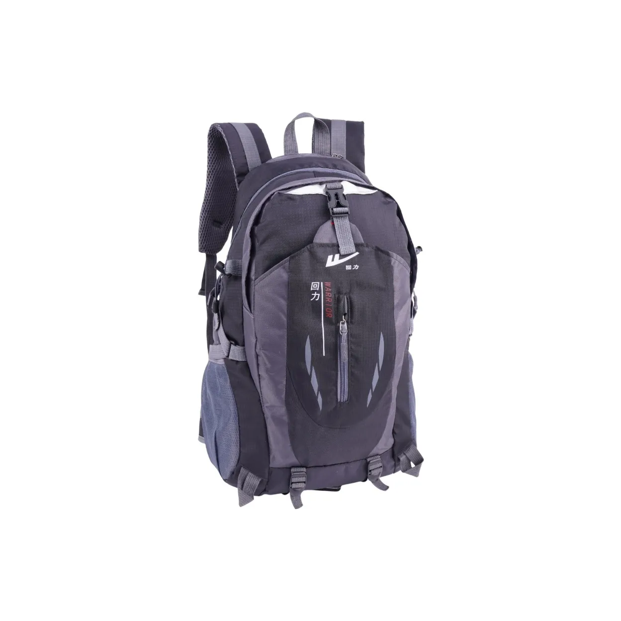 Warrior Nylon Fabric Backpack Unisex Black