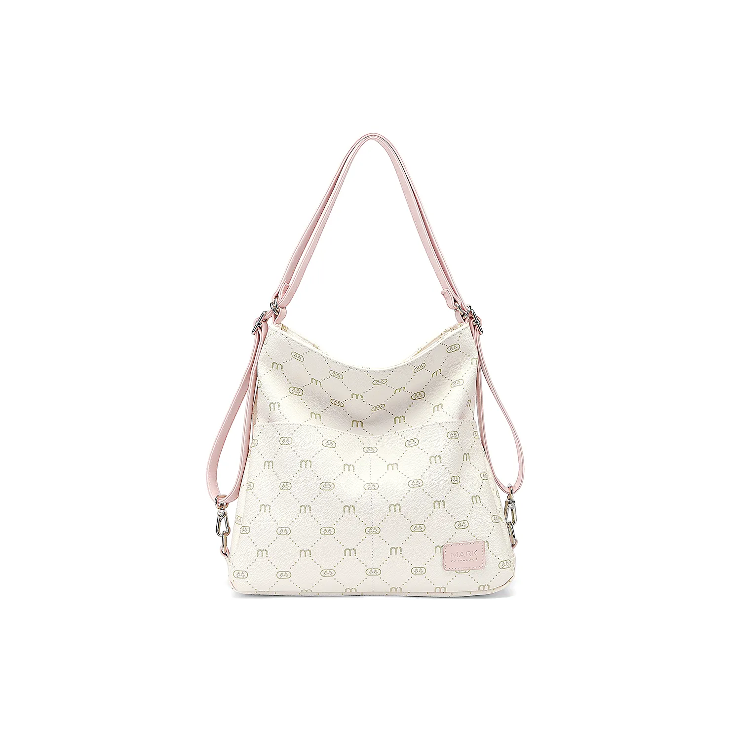 FAIRWHALE Synthetic Leather Cute Preppy Style Shoulder Bag Backpack Regular Women's Cherry Blossom Pink