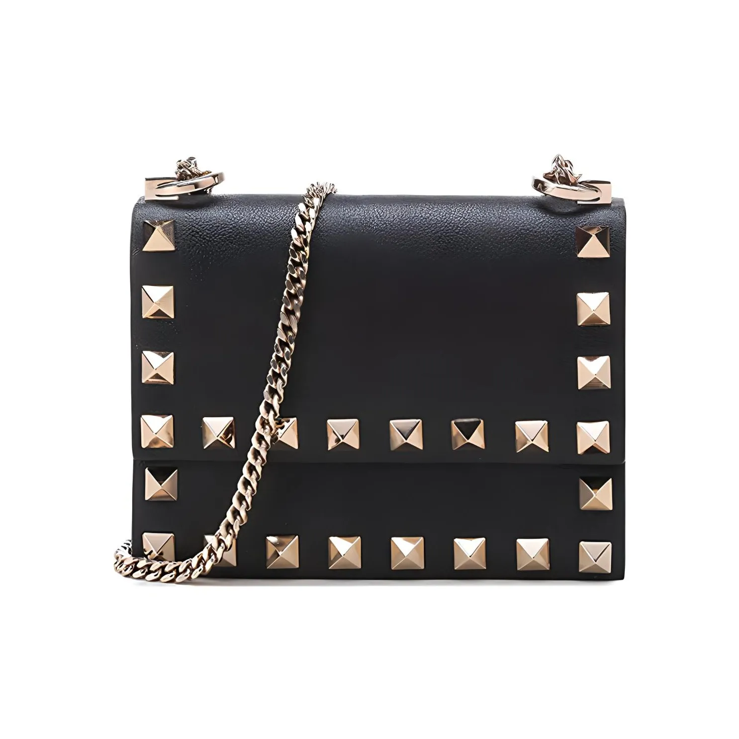 Valentino Leather Chain Bag, Shoulder Bag Women's Black